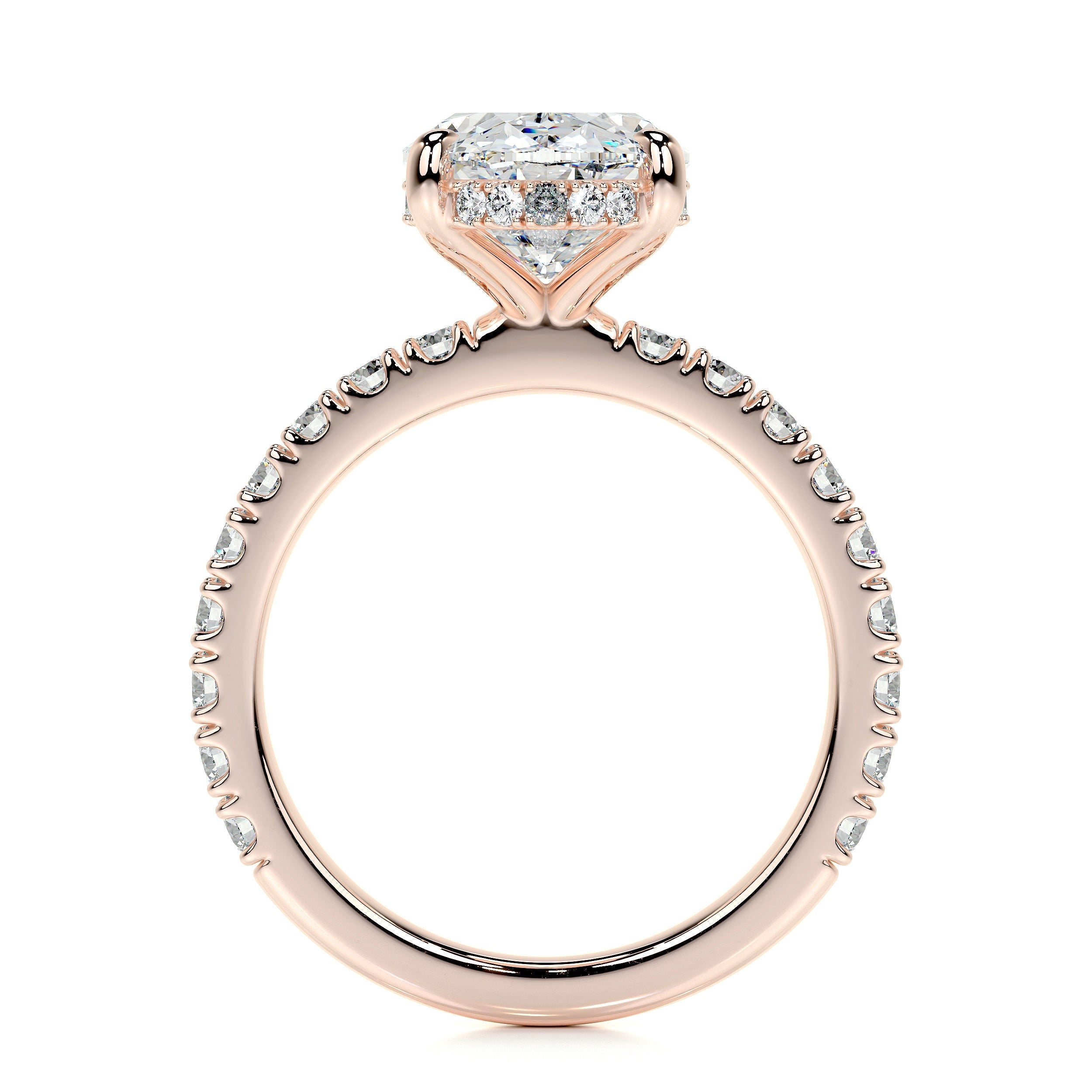 Lucy Lab Grown Diamond Ring   (3.5 Carat) -14K Rose Gold
