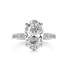 Lucy Diamond Engagement Ring -14K White Gold - Main Stone 3 Carat
