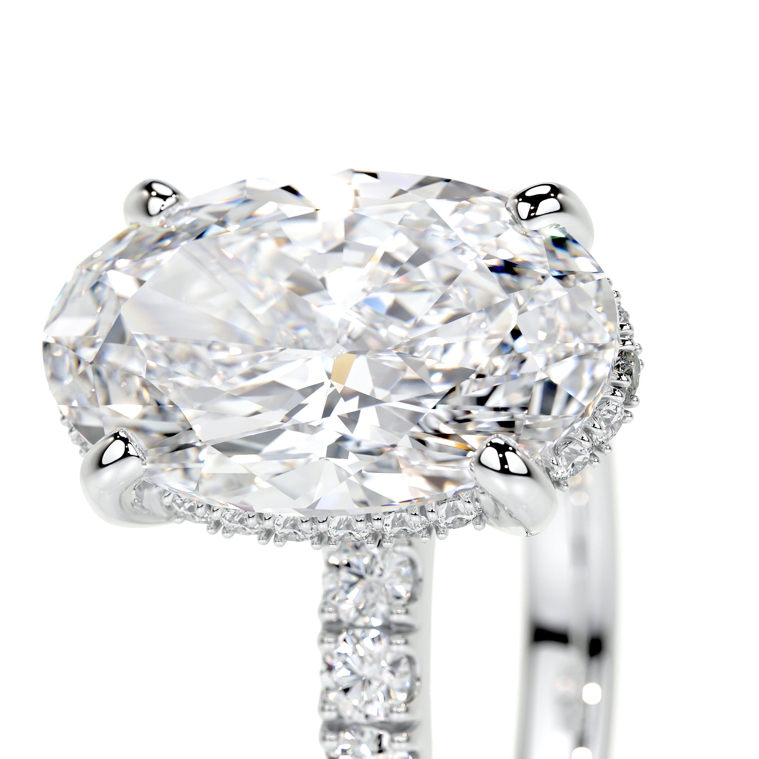 Lucy Lab Grown Diamond Ring   (3.5 Carat) -14K White Gold