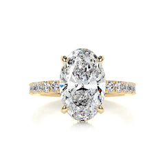 Lucy Diamond Engagement Ring -18K Yellow Gold - Main Stone 3 Carat