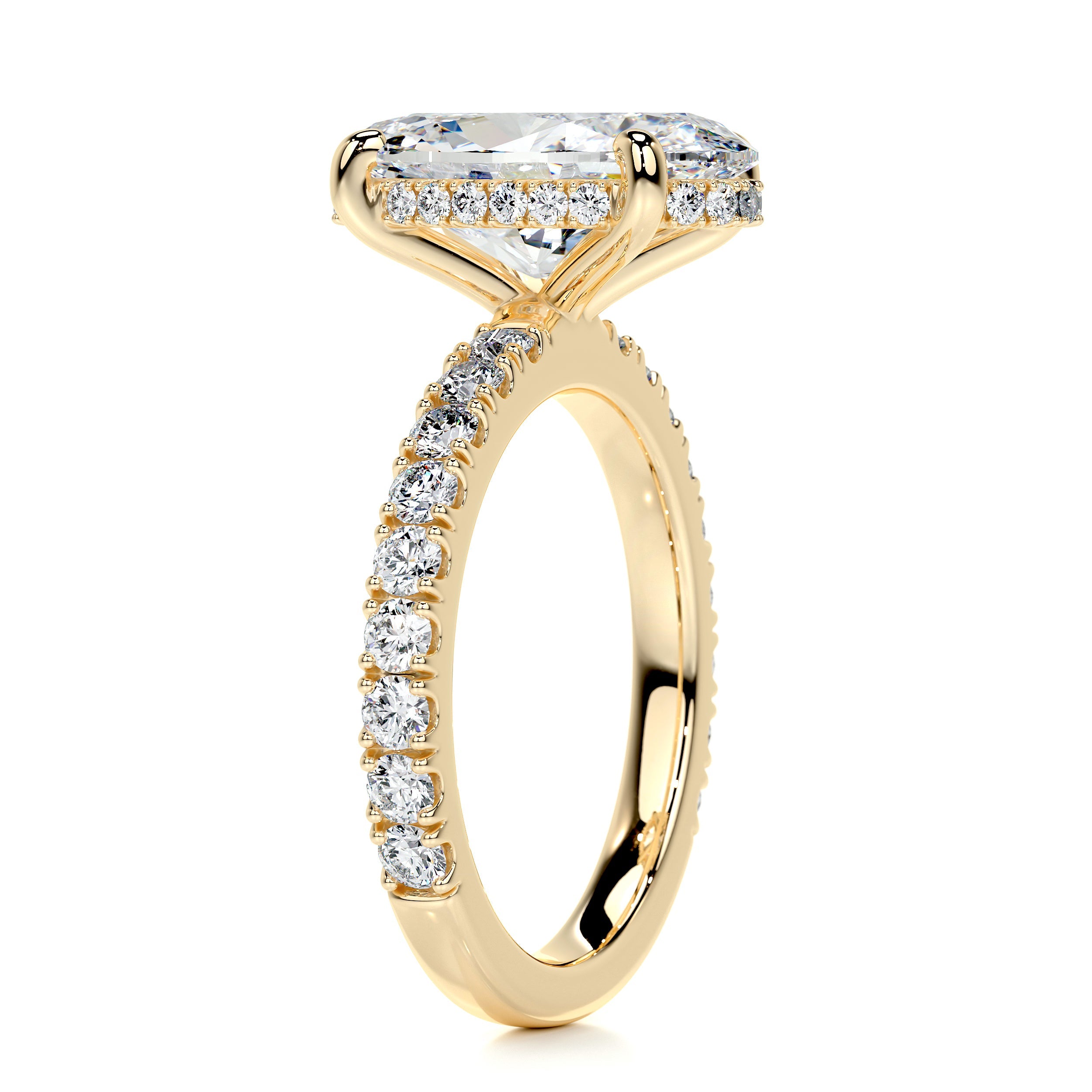 Lucy Diamond Engagement Ring - 18K Yellow Gold