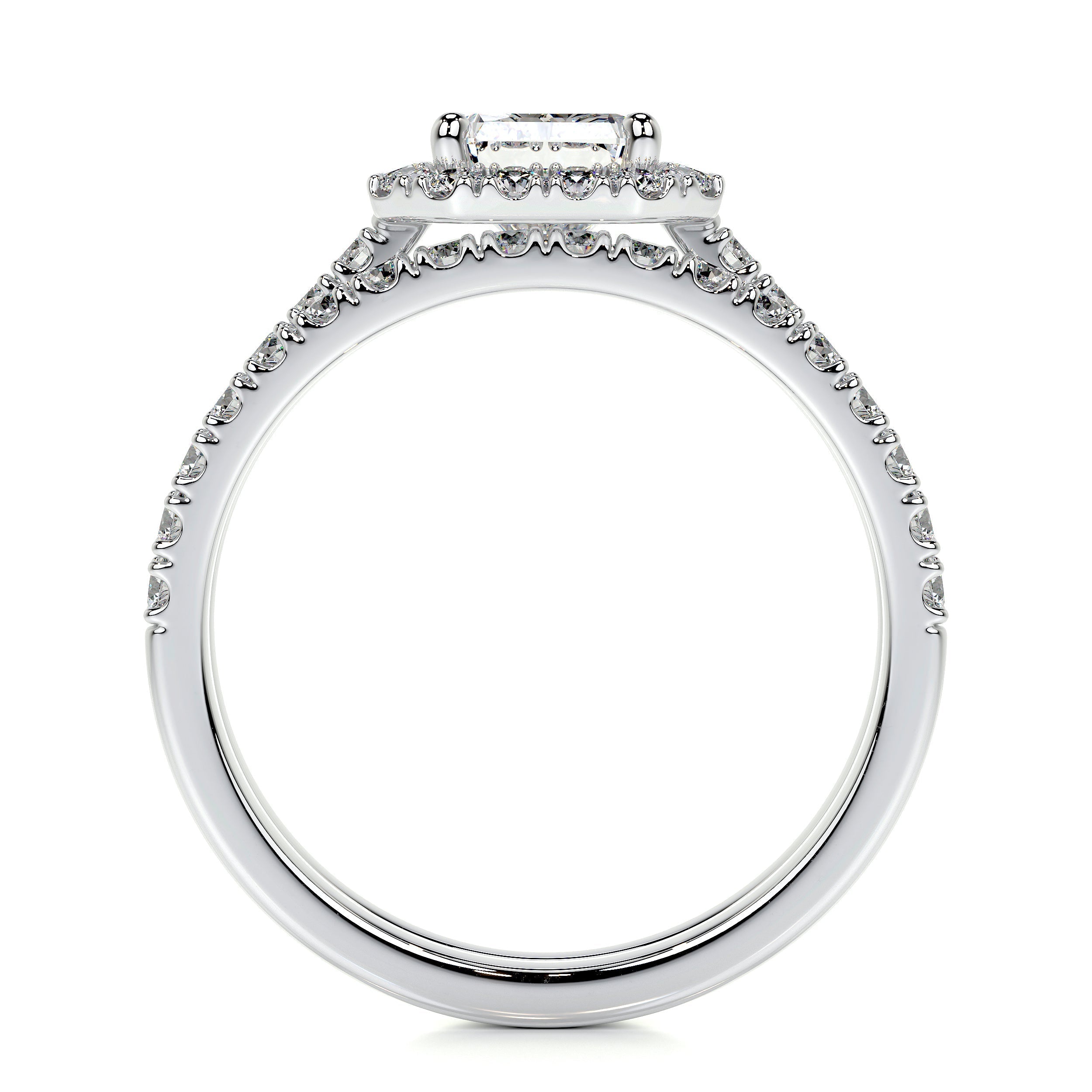 Andrea Lab Grown Diamond Bridal Set   (3 Carat) -18K White Gold