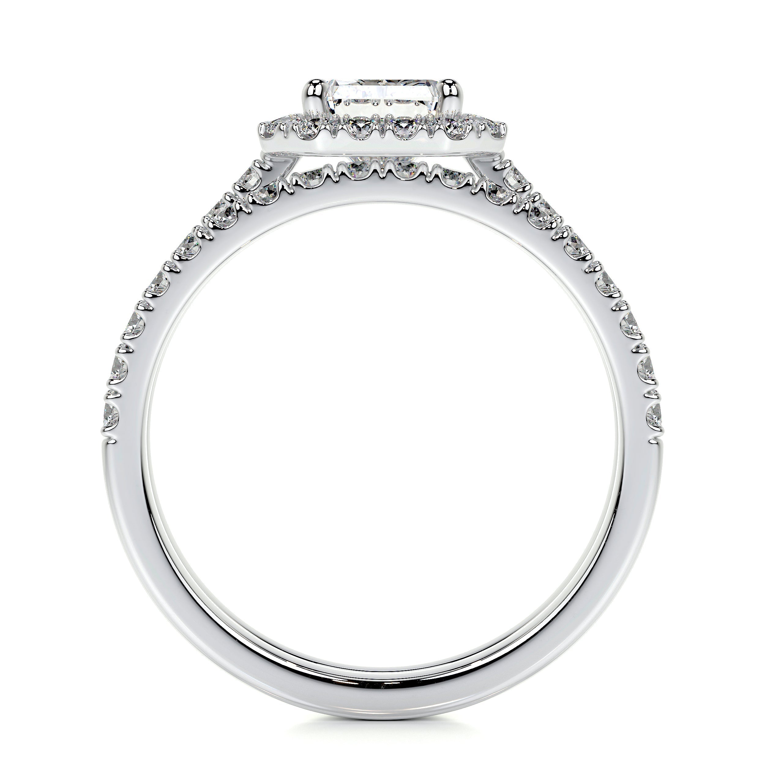 Andrea Lab Grown Diamond Bridal Set   (3 Carat) -14K White Gold