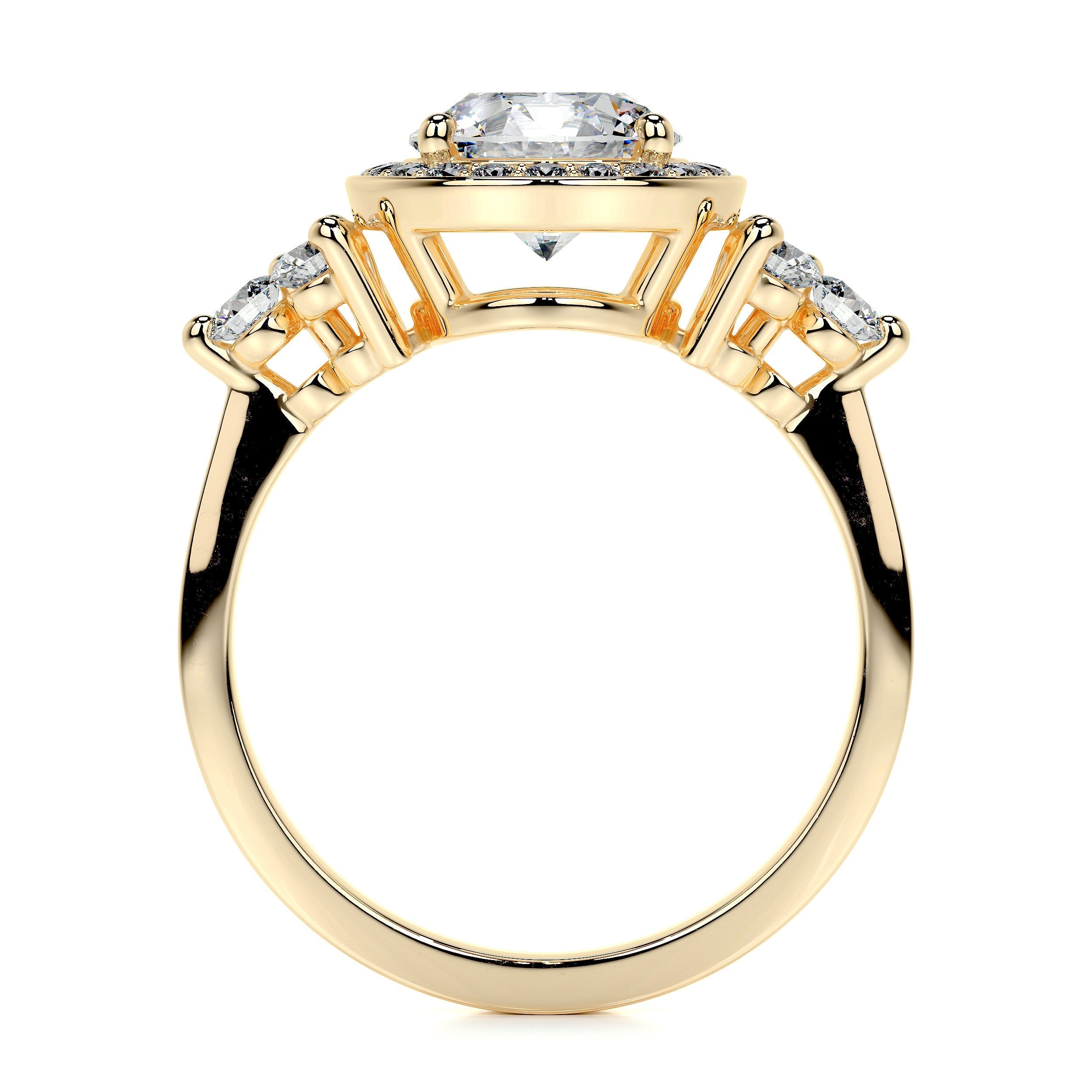 Ivy Vintage Lab Grown Diamond Ring   (2 Carat) -18K Yellow Gold