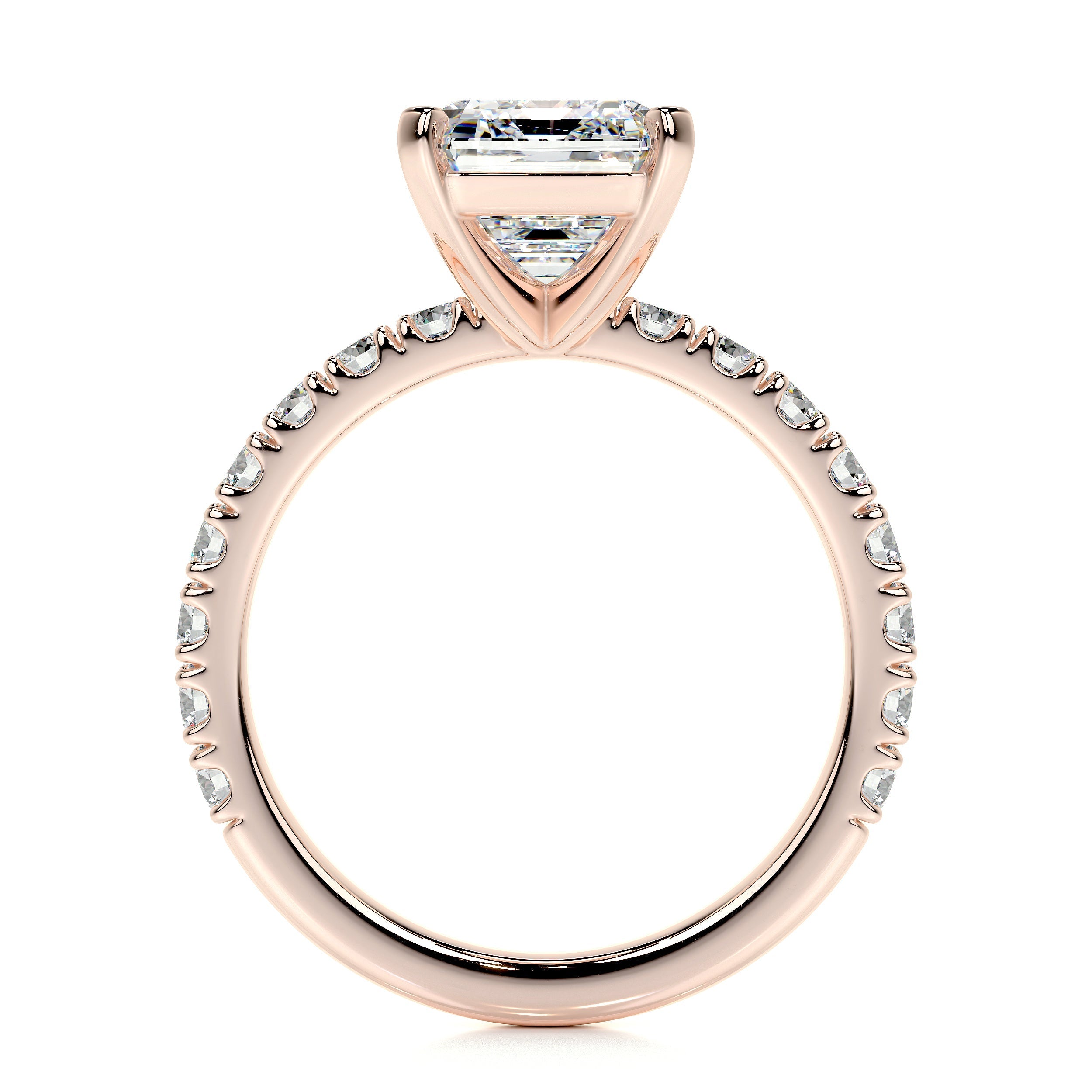 Royal Lab Grown Diamond Ring   (3.5 Carat) -14K Rose Gold