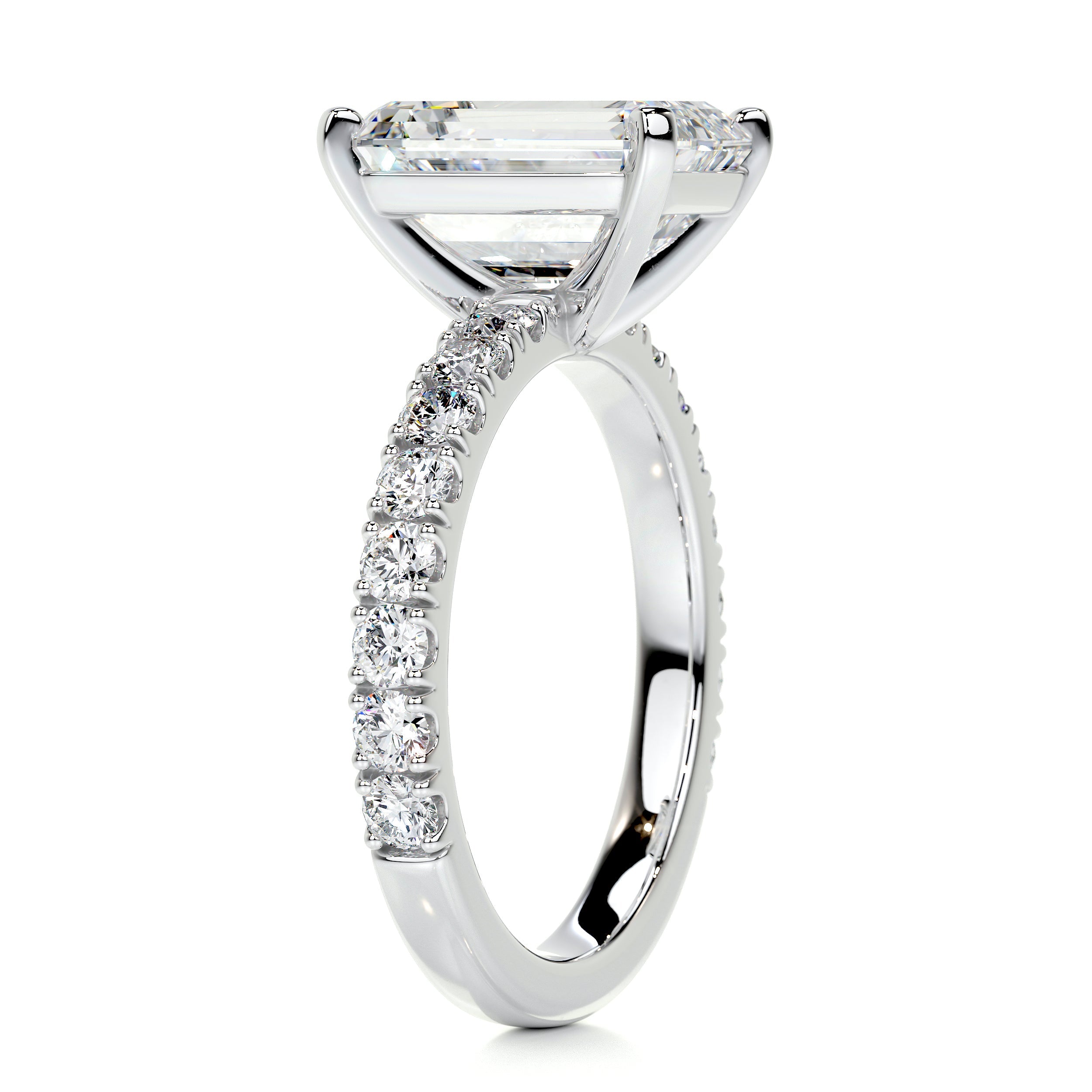 Royal Diamond Engagement Ring -14K White Gold (RTS)
