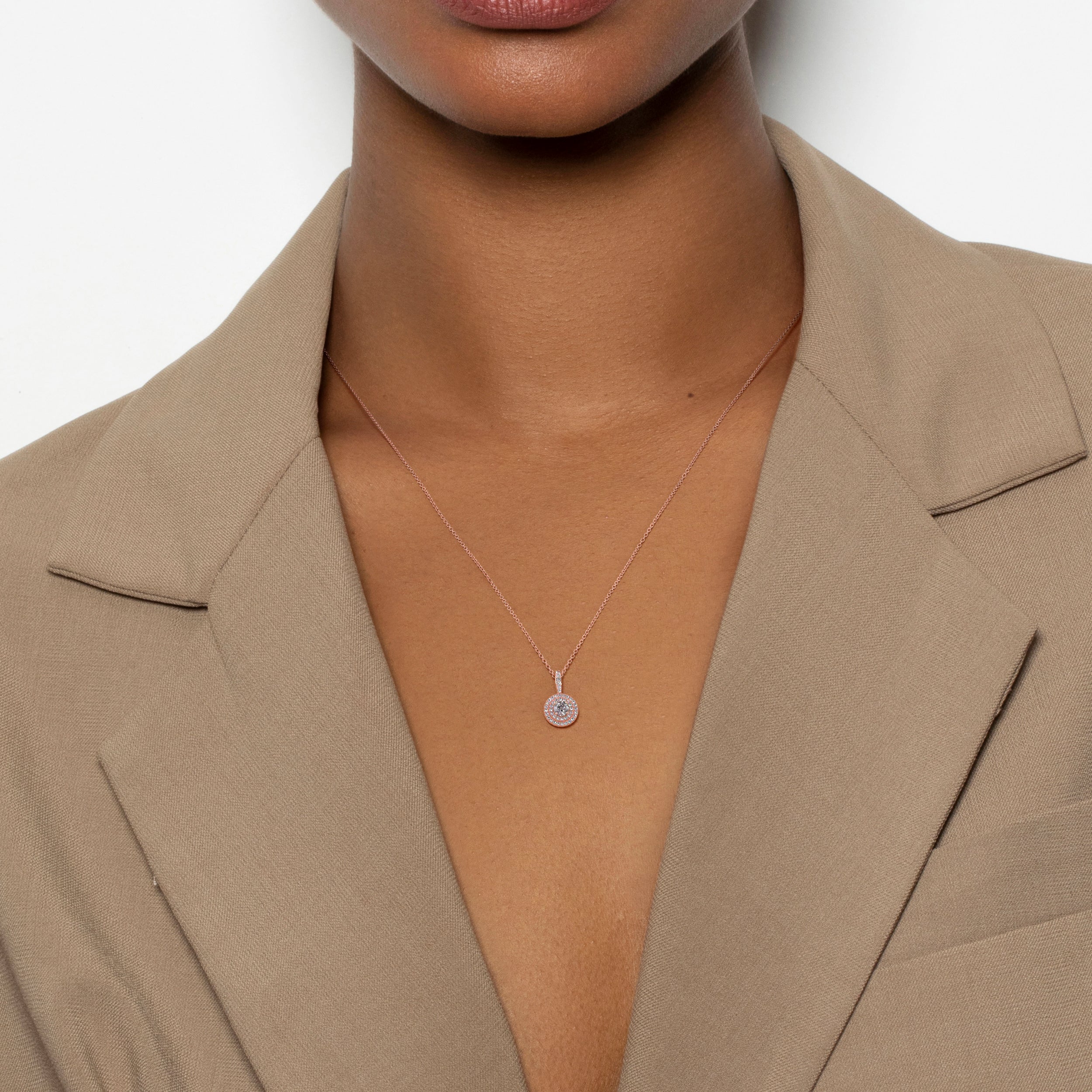 Petit Averi Lab Grown Diamond Pendant -14K Rose Gold