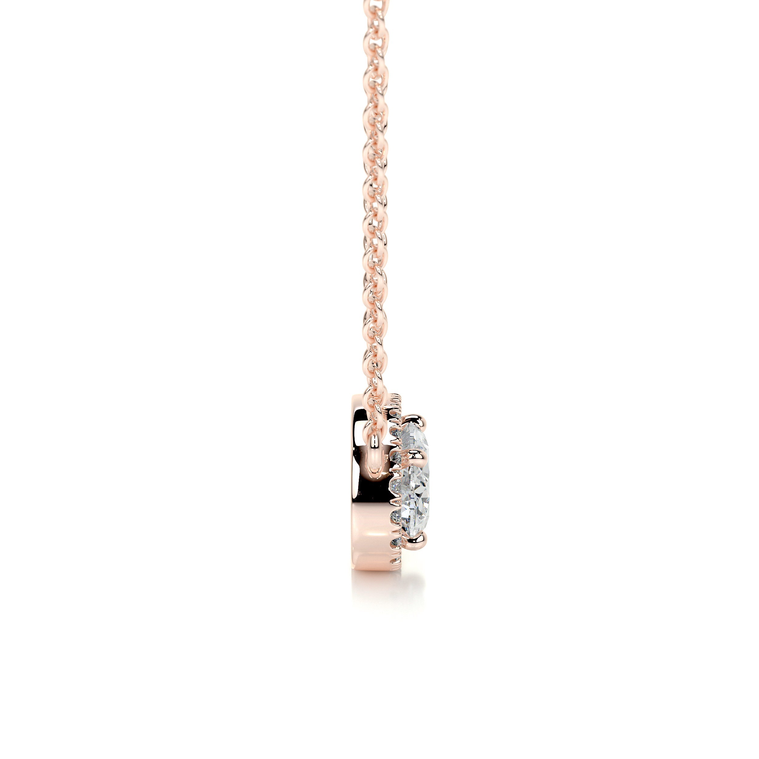 Louise Diamonds Pendant -14K Rose Gold - Main Stone 1.01 Carat