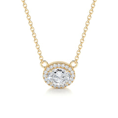 Louise Diamonds Pendant -18K Yellow Gold - Main Stone 1.01 Carat