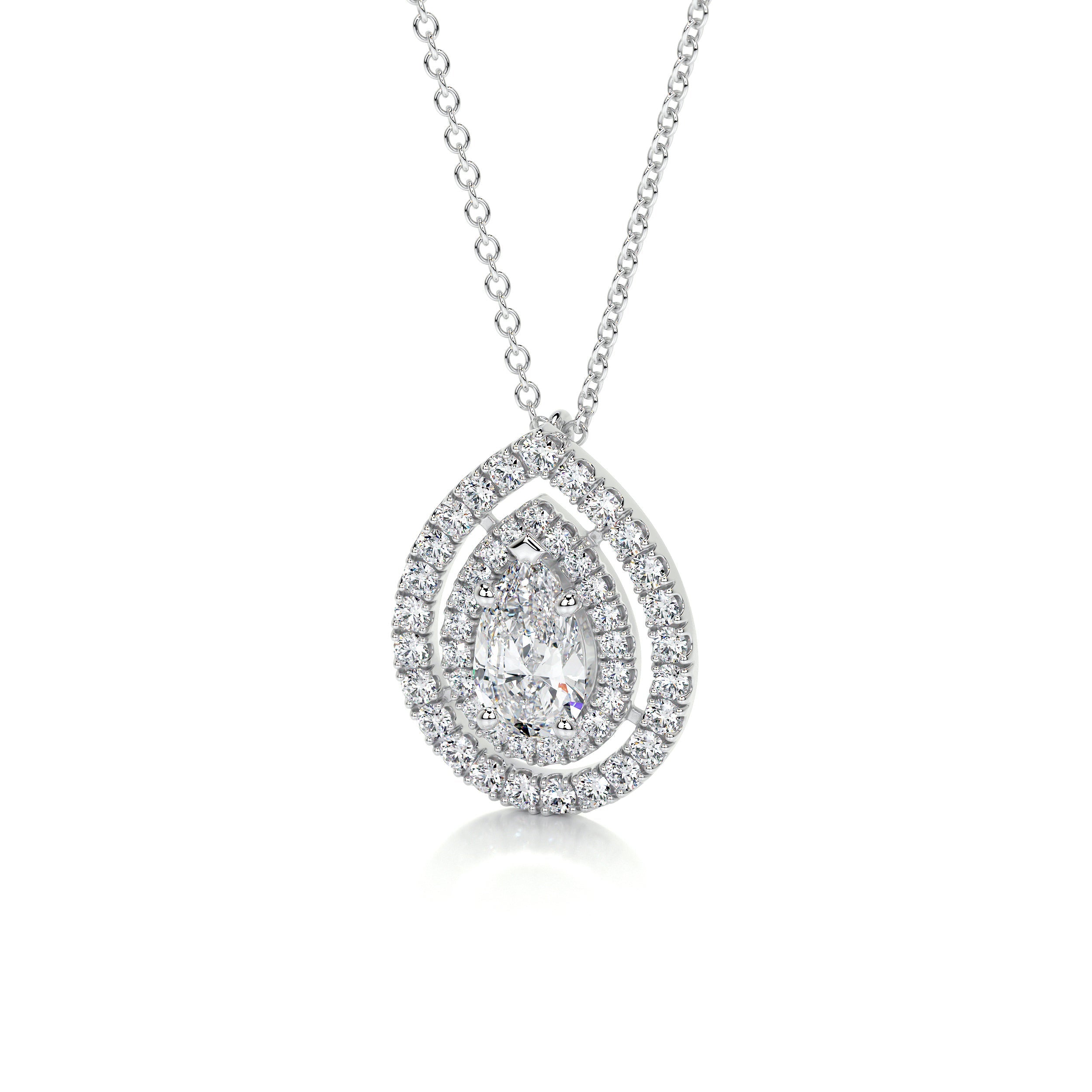 Averi Lab Grown Diamond Pendant -14K White Gold  (RTS)