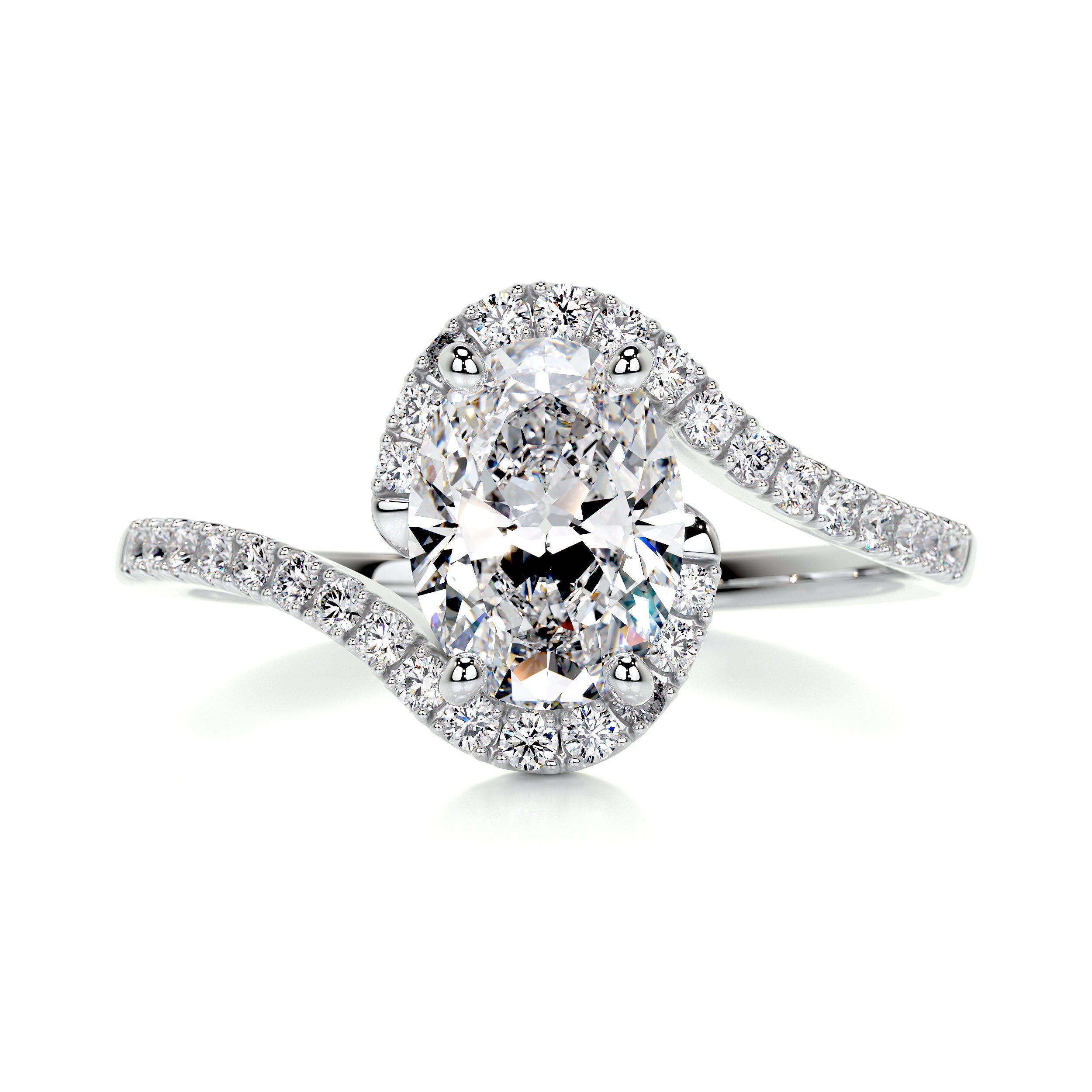 Stella Diamond Engagement Ring - 14K White Gold