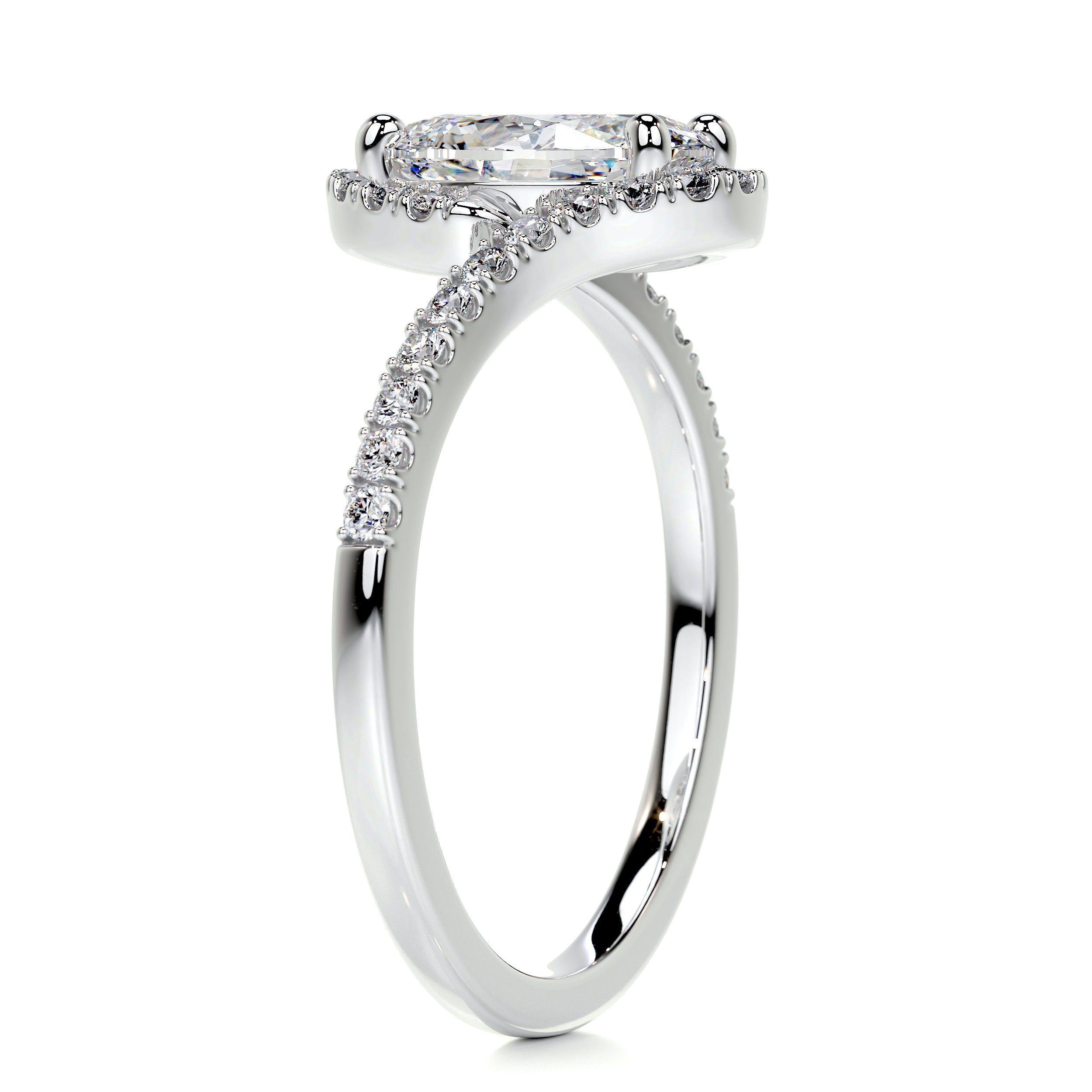 Stella Diamond Engagement Ring - 18K White Gold