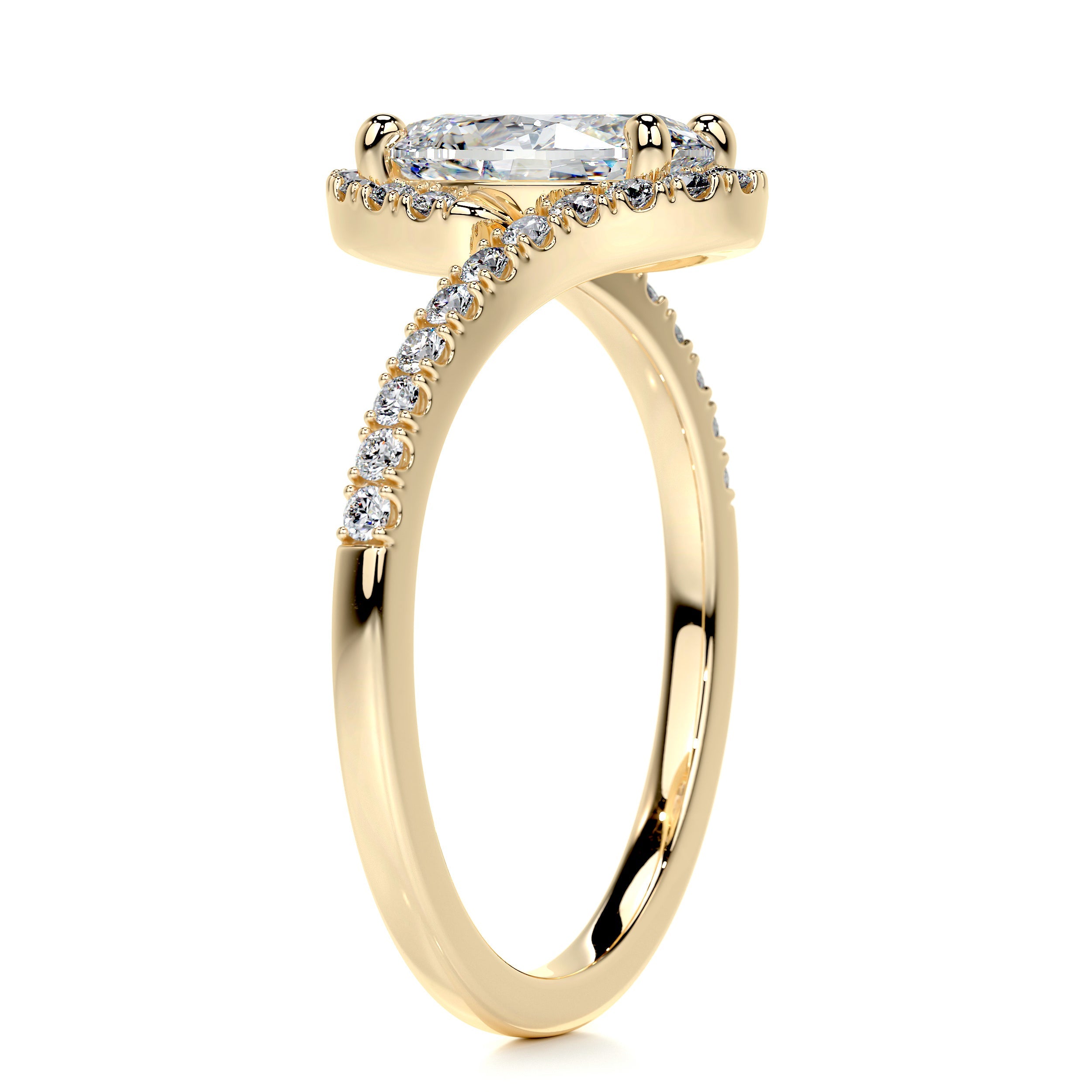 Stella Diamond Engagement Ring - 18K Yellow Gold