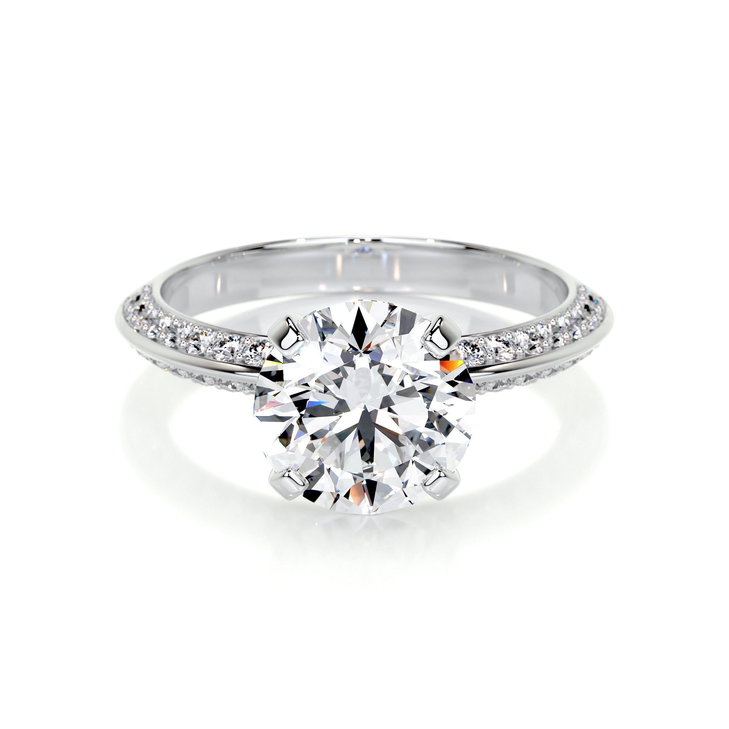 Ariana Lab Grown Diamond Ring   (4.5 Carat) -14K White Gold