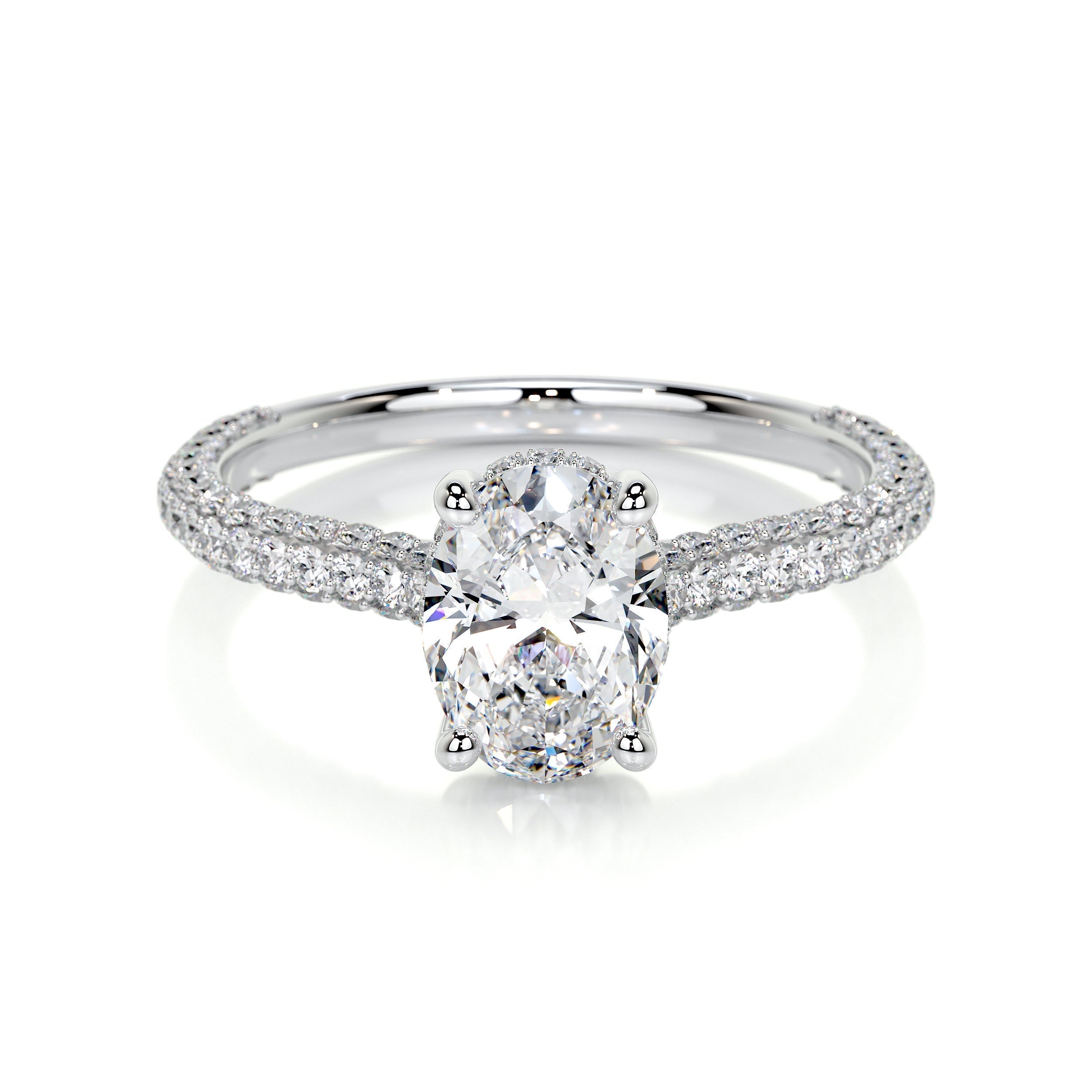 Rebecca Moissanite And Diamonds Ring - Platinum (RTS)