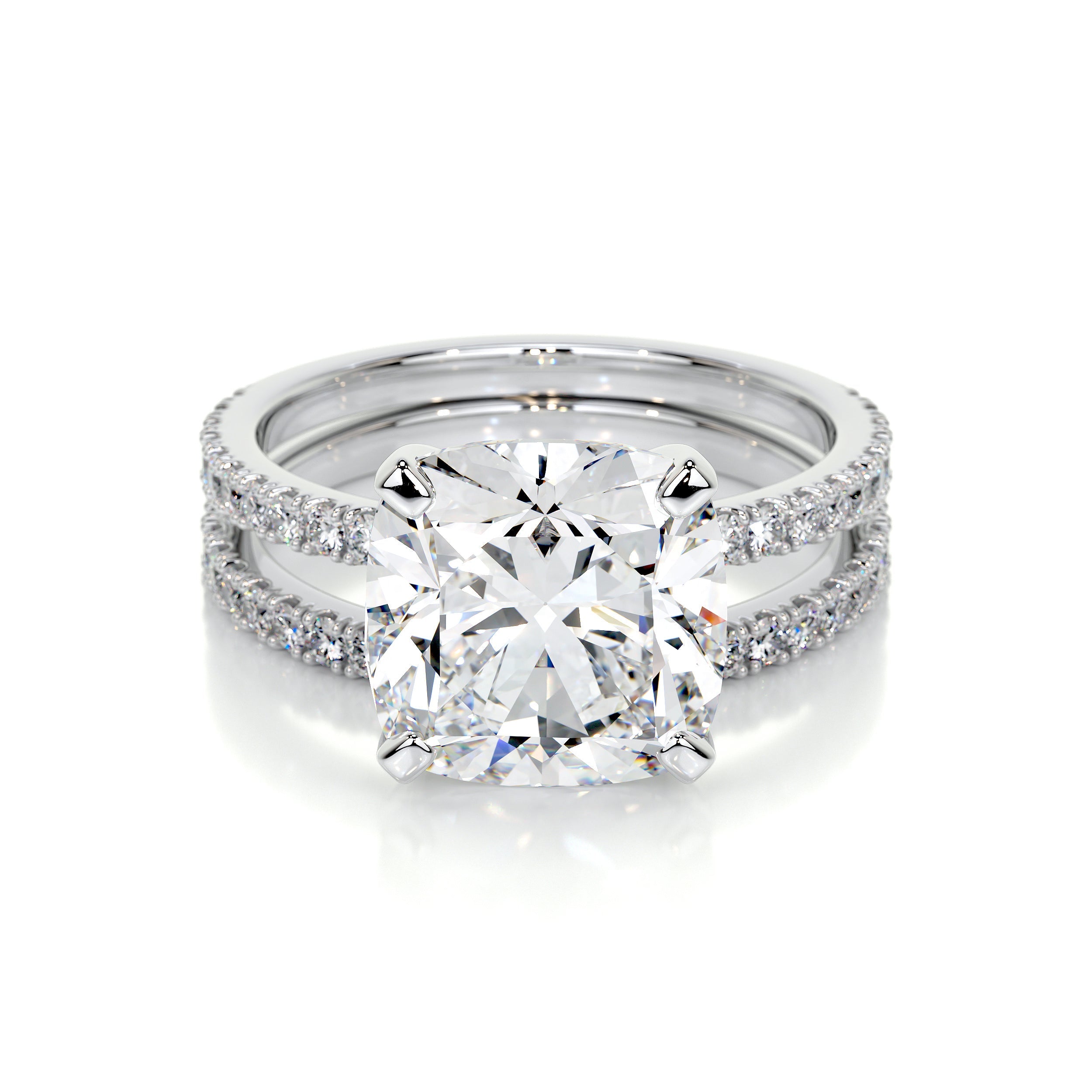 Stephanie Lab Grown Diamond Bridal Set -14K White Gold (RTS)