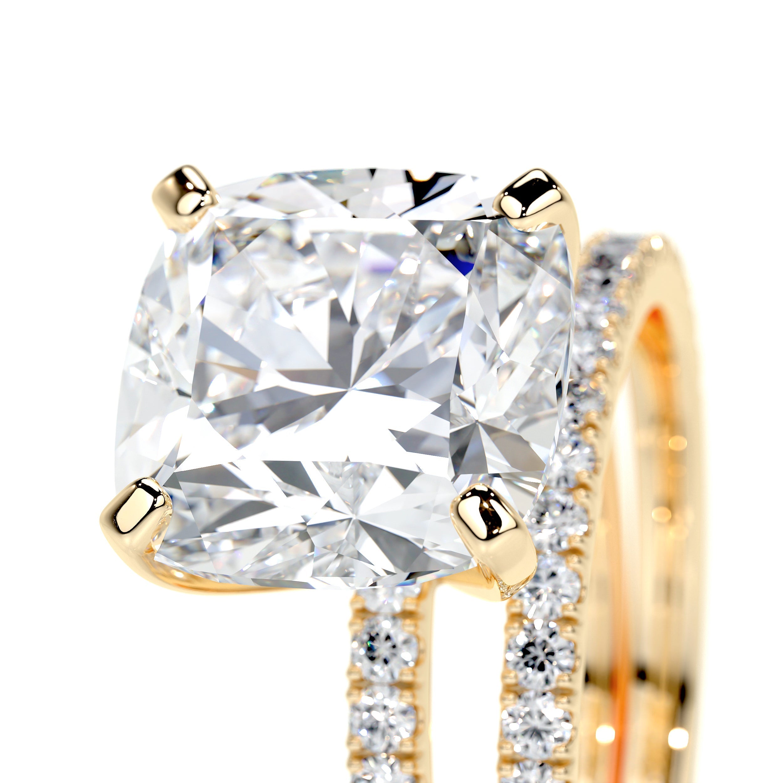 Stephanie Lab Grown Diamond Bridal Set -18K Yellow Gold (RTS)