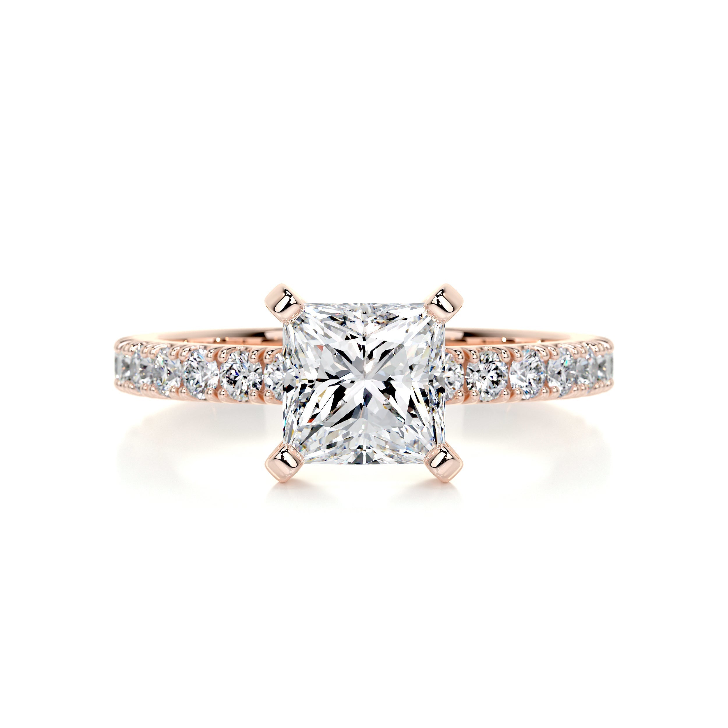 Blair Moissanite & Diamond Ring -14K Rose Gold (RTS)