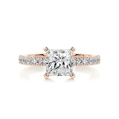 Blair Moissanite & Diamond Ring -14K Rose Gold