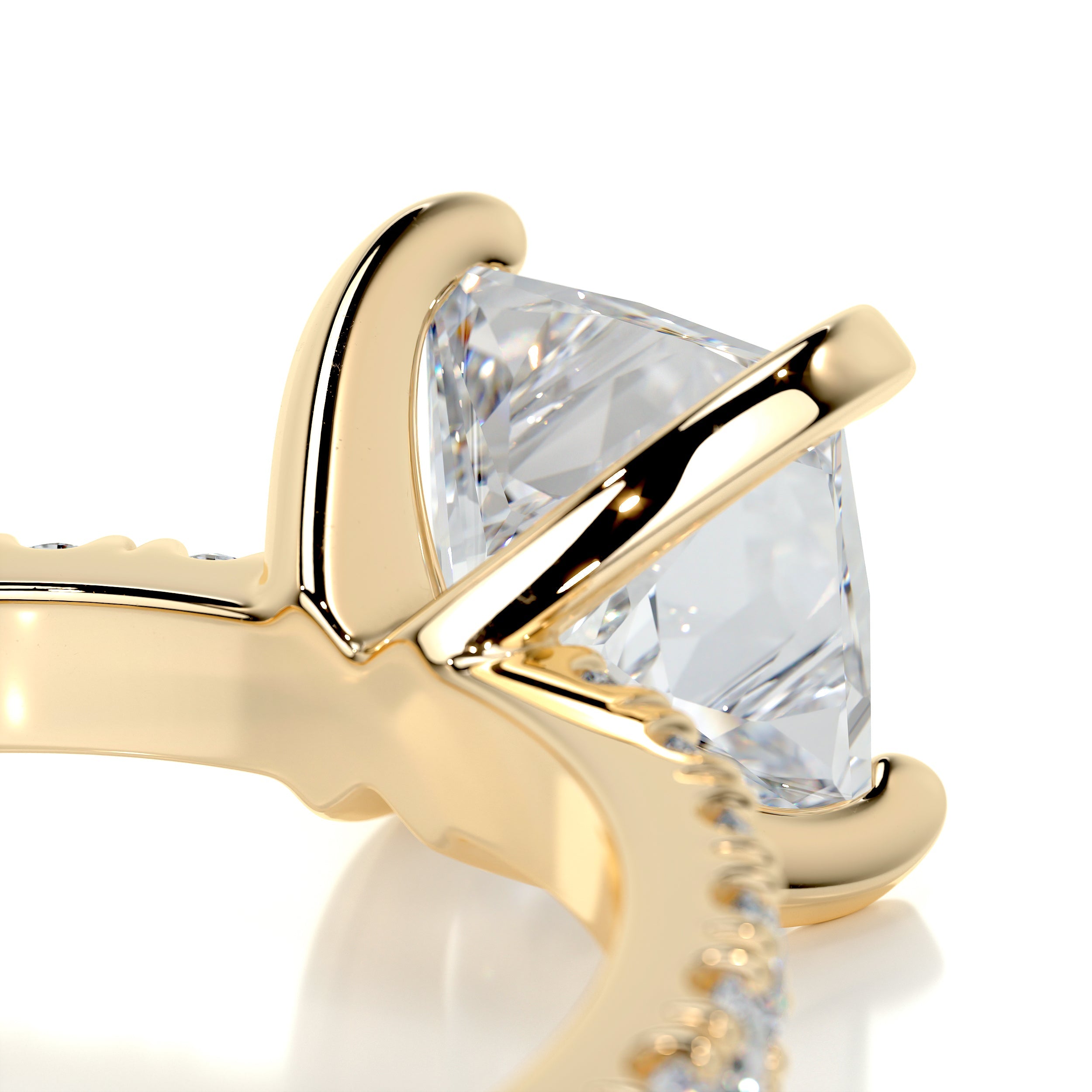 Blair Moissanite & Diamond Ring -18K Yellow Gold