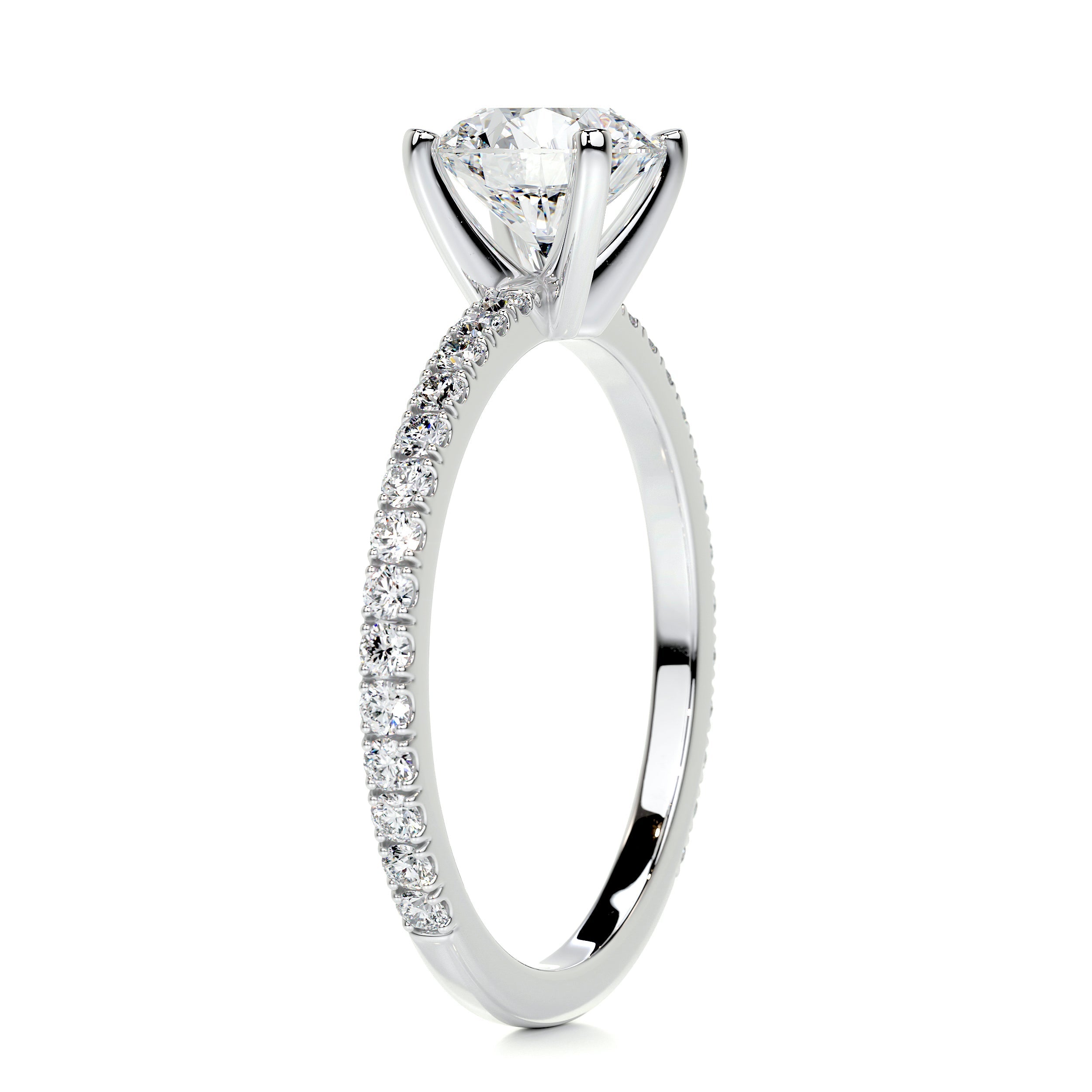 Stephanie Diamond Engagement Ring -14K White Gold (RTS)