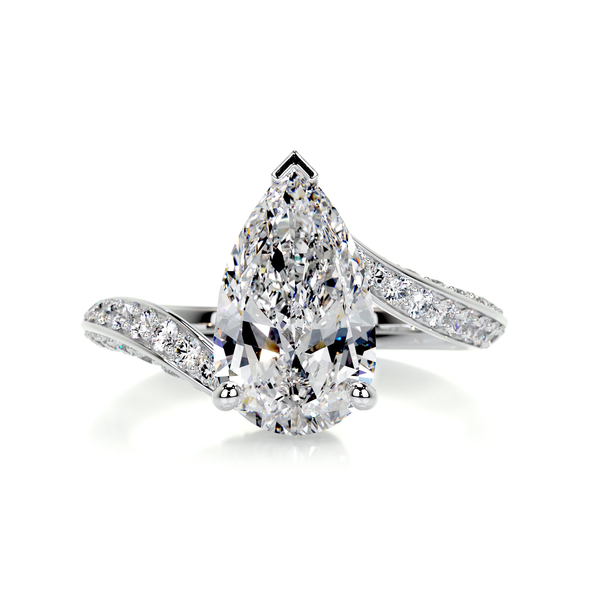 Sabrina Diamond Engagement Ring -14K White Gold (RTS)