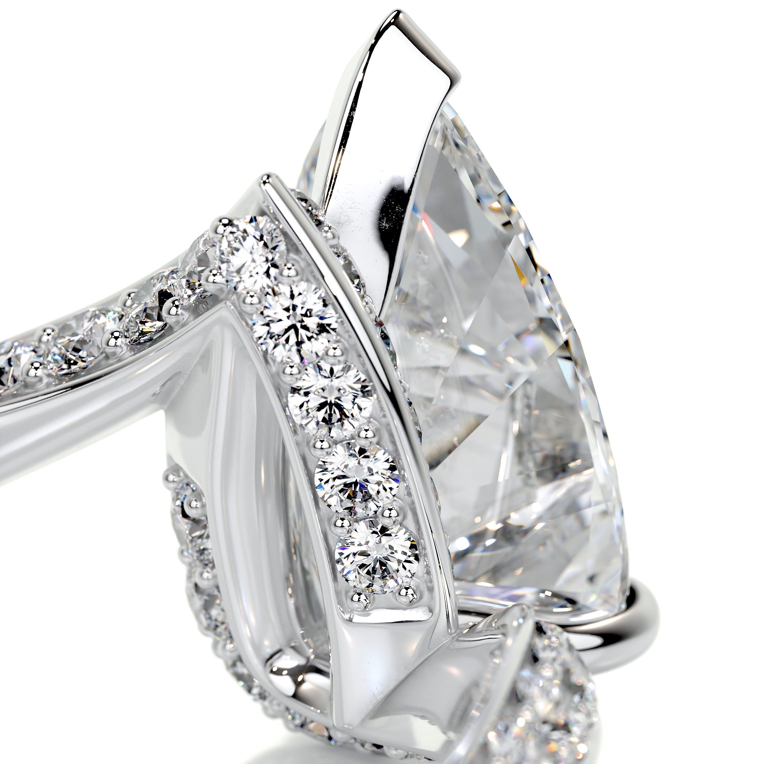 Sabrina Diamond Engagement Ring -14K White Gold (RTS)