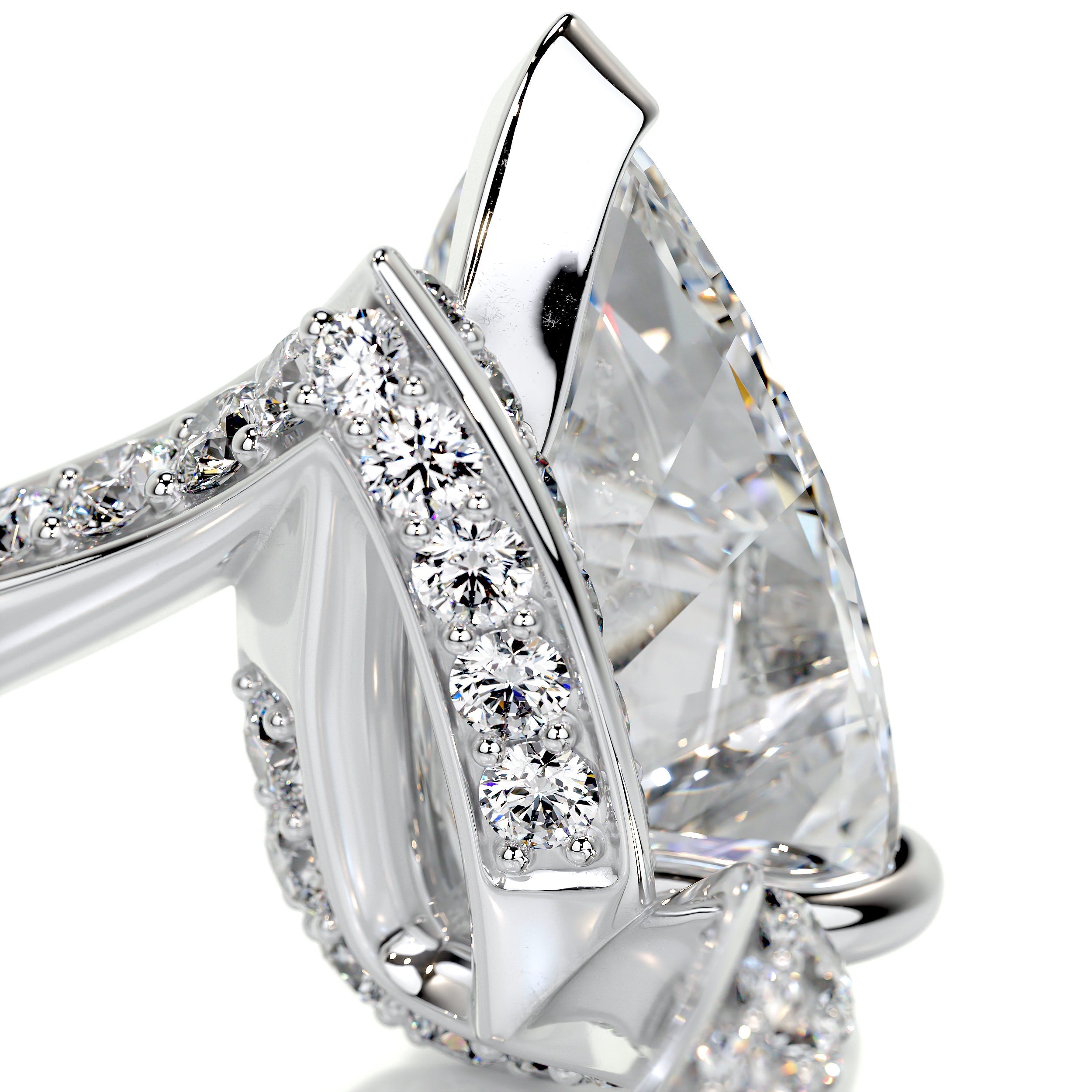 Sabrina Diamond Engagement Ring   (2.5 Carat) -14K White Gold (RTS)