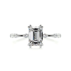 Wilma Diamond Engagement Ring -18K White Gold - Main Stone 1.55 Carat