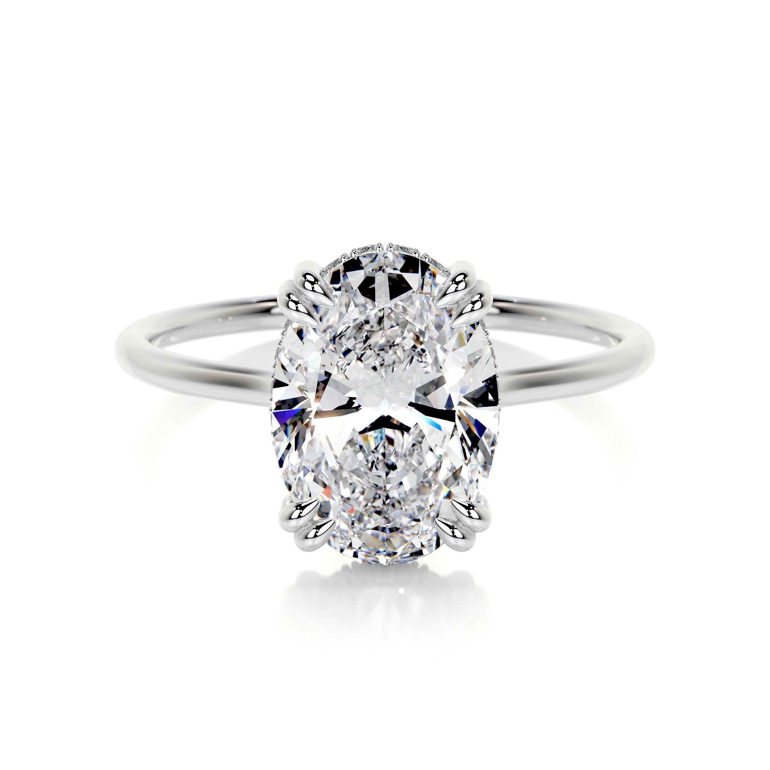 Harriet Lab Grown Diamond Ring   (3.1 Carat) -14K White Gold