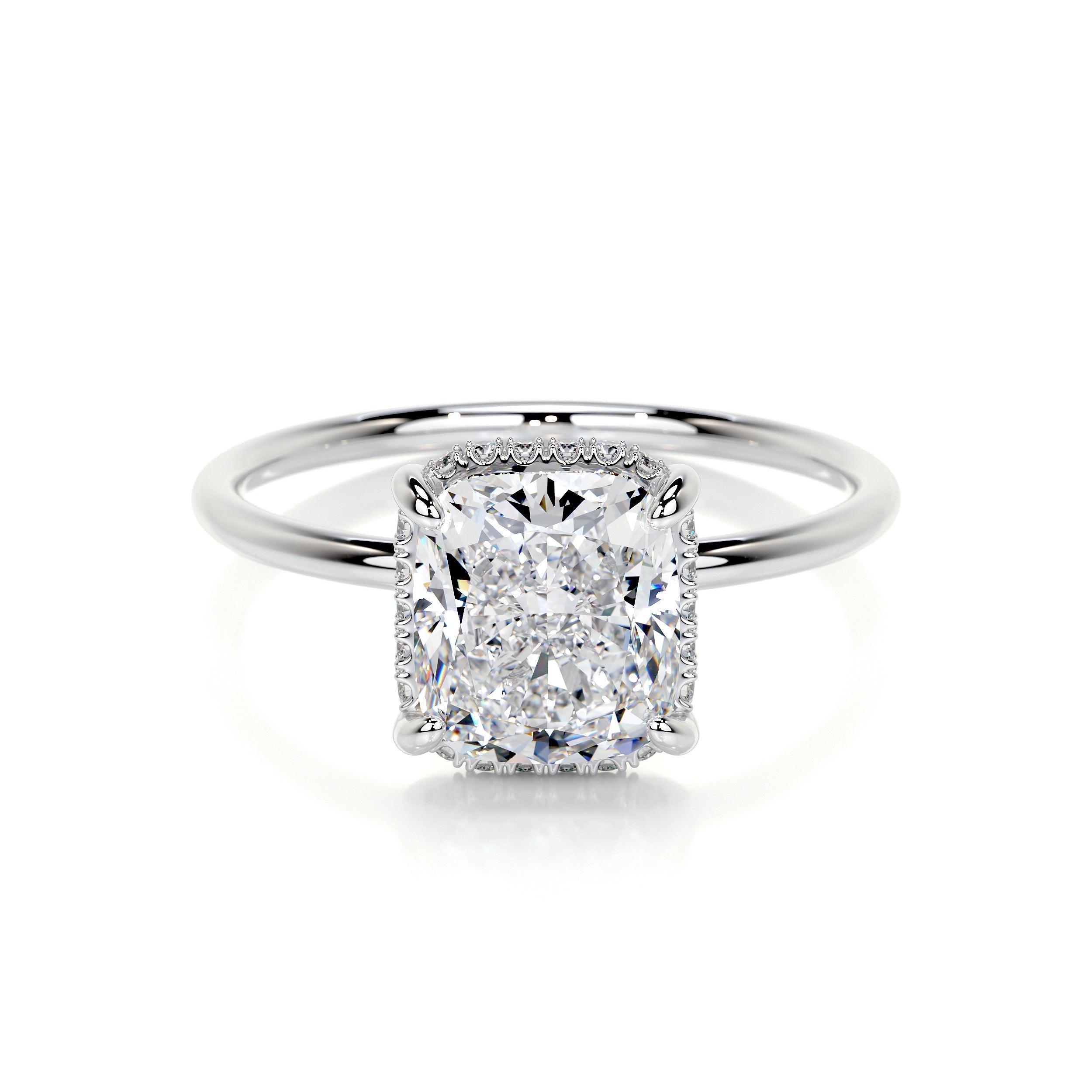 Priscilla Moissanite And Diamonds Ring - Platinum (RTS)