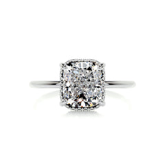 Priscilla Diamond Engagement Ring -14K White Gold - Main Stone 3.05 Carat