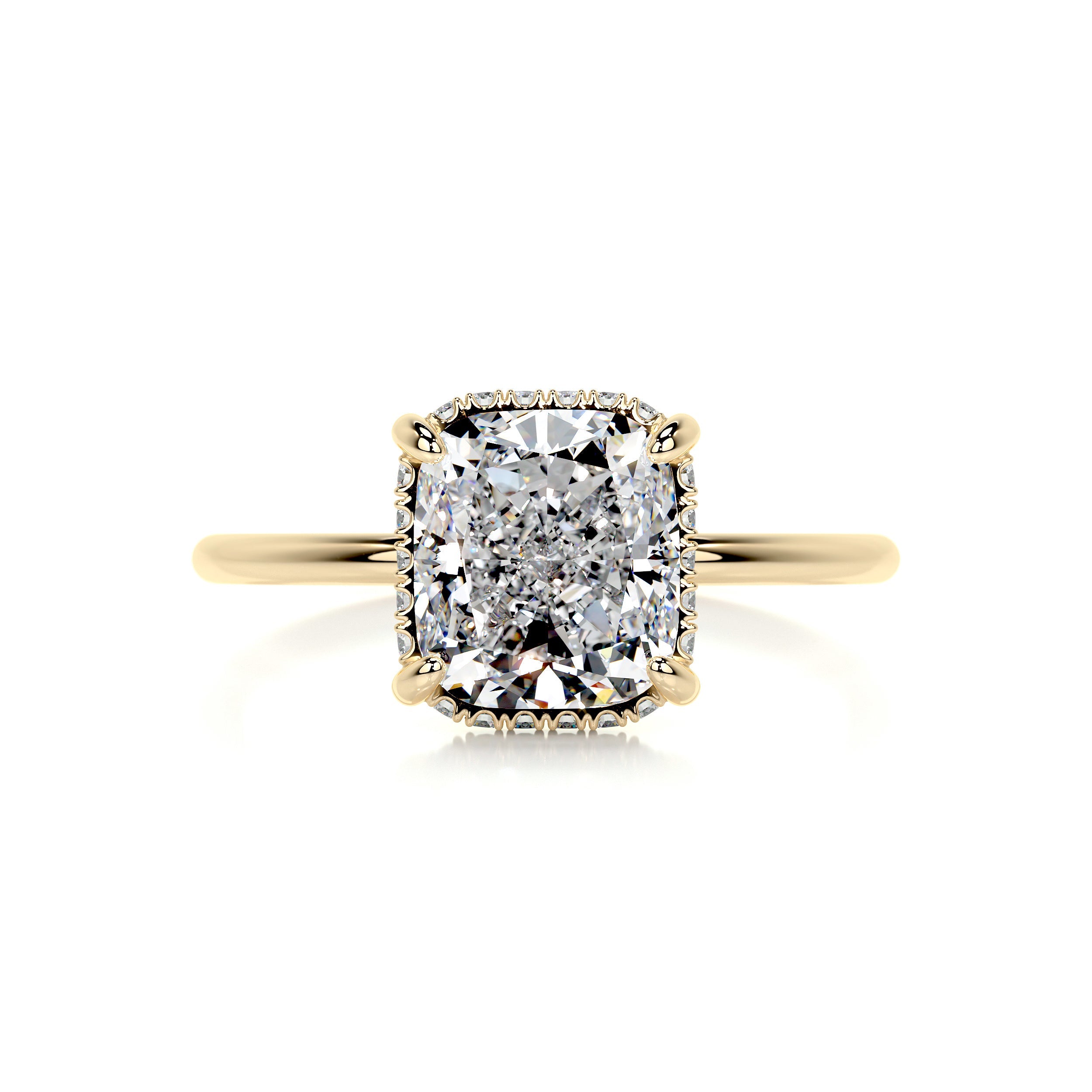 Priscilla Diamond Engagement Ring -18K Yellow Gold - Main Stone 3.05 Carat