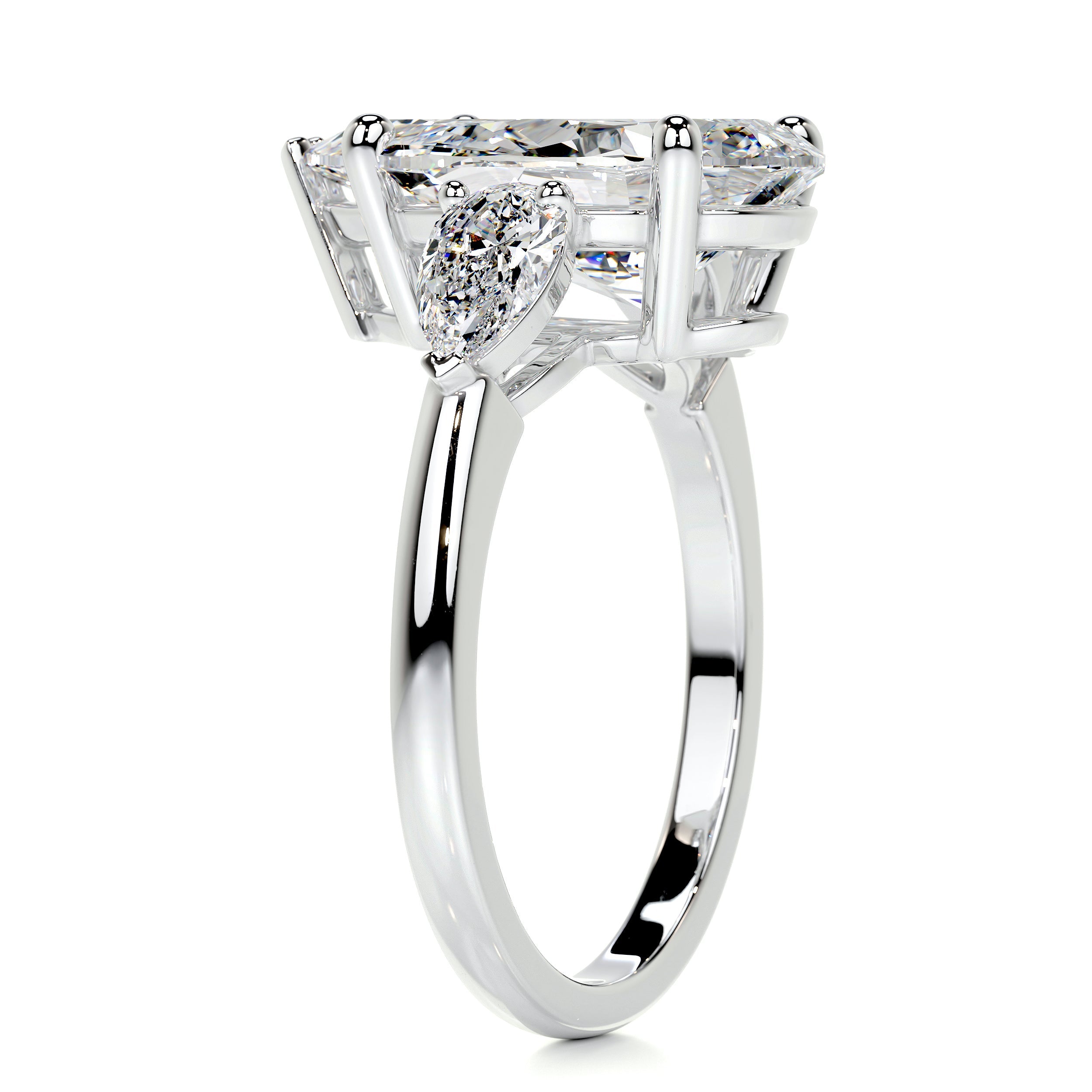 Kamala Diamond Engagement Ring - 14K White Gold