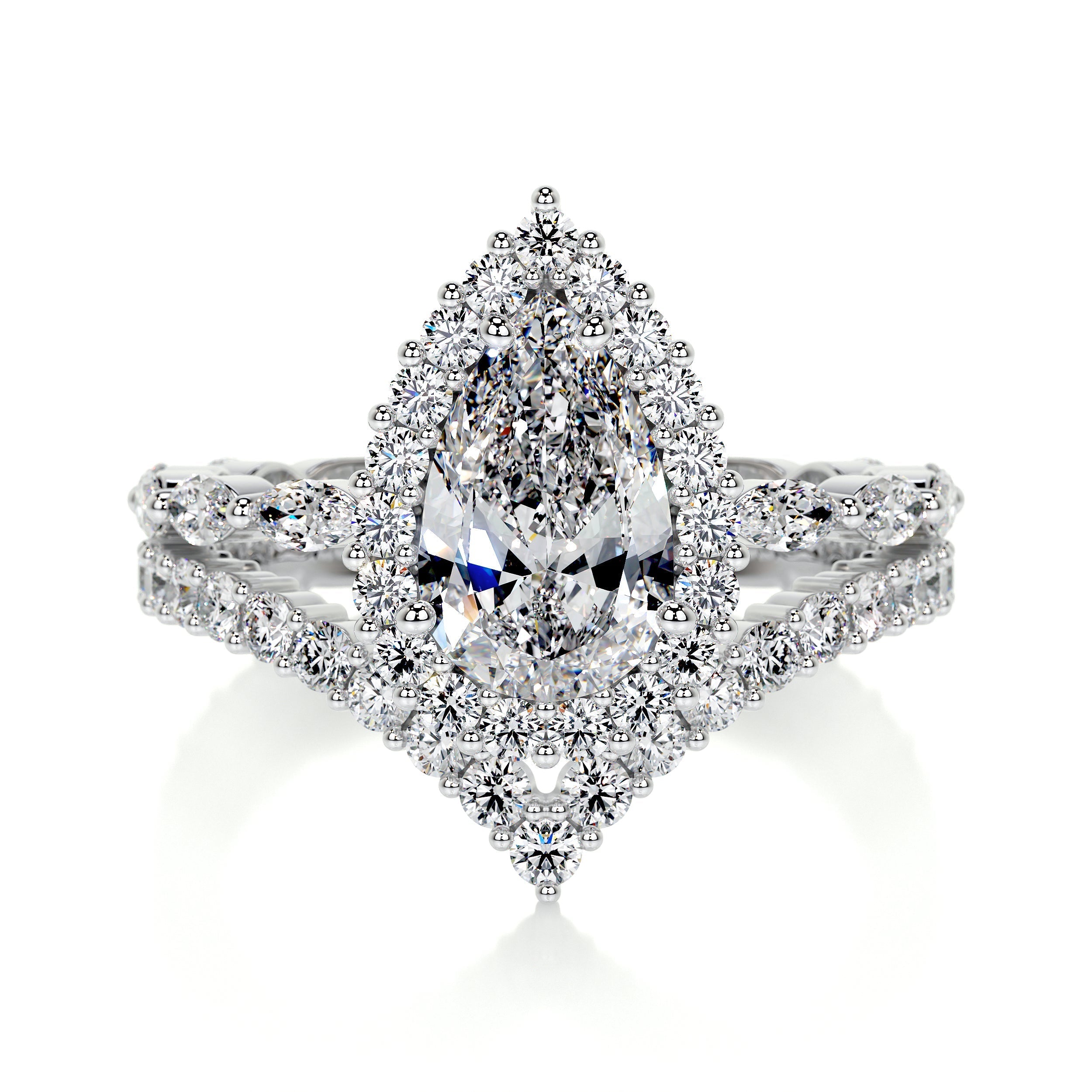 Diamond ring set Marquise Shaped Halo Diamond buy Bridal set