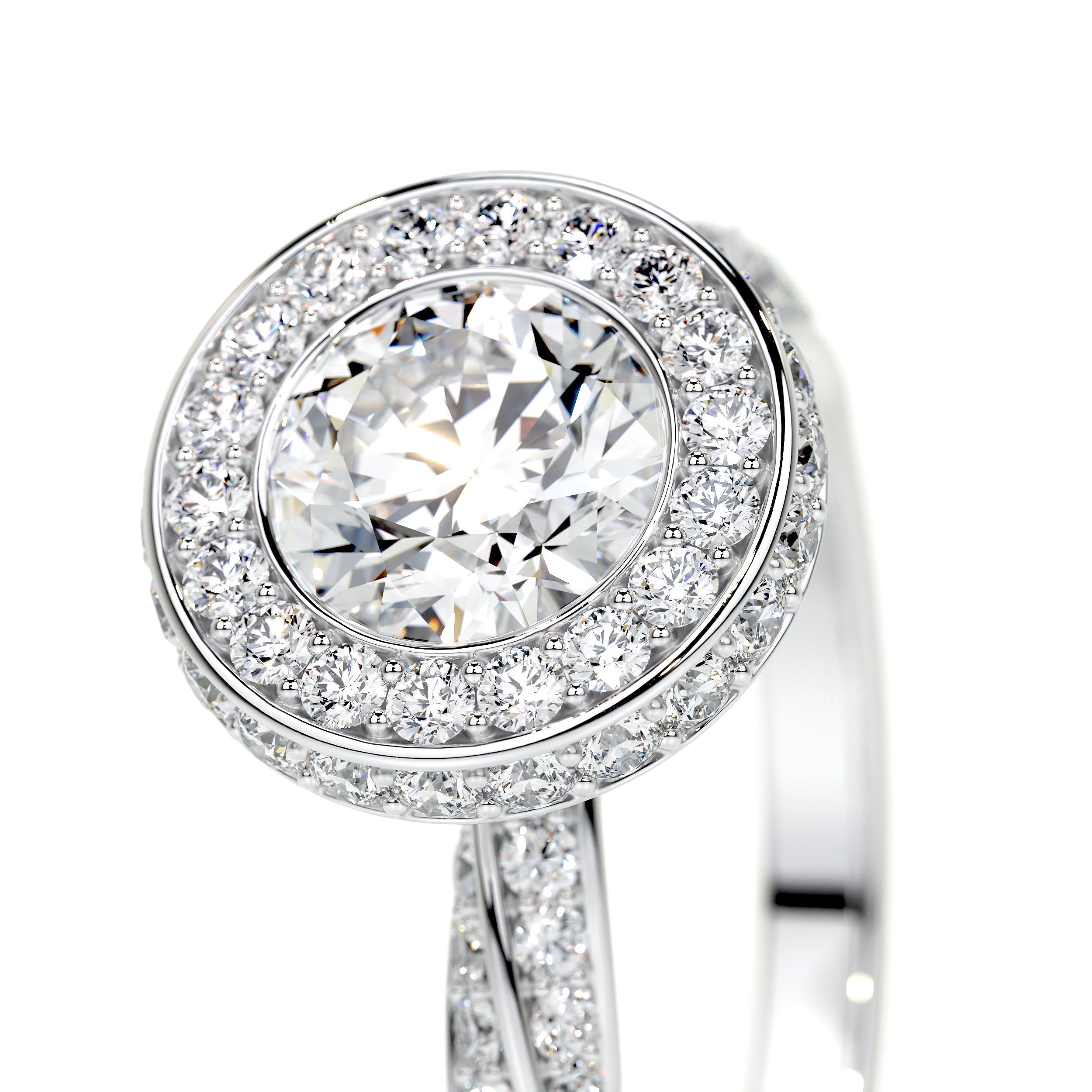 Sarina Lab Grown Diamond Ring -14K White Gold (RTS)