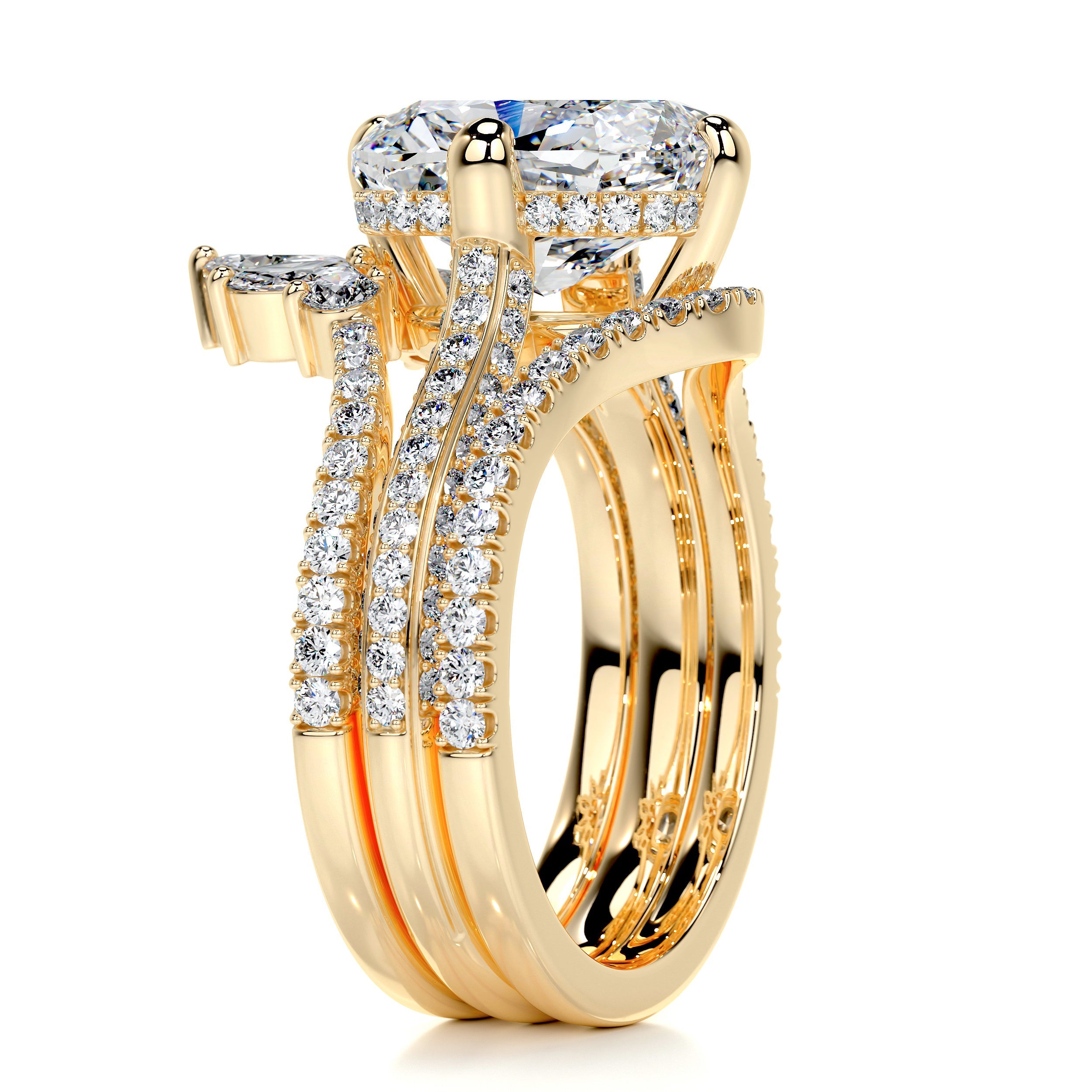 Lauren Diamond Bridal Set -18K Yellow Gold  (RTS)