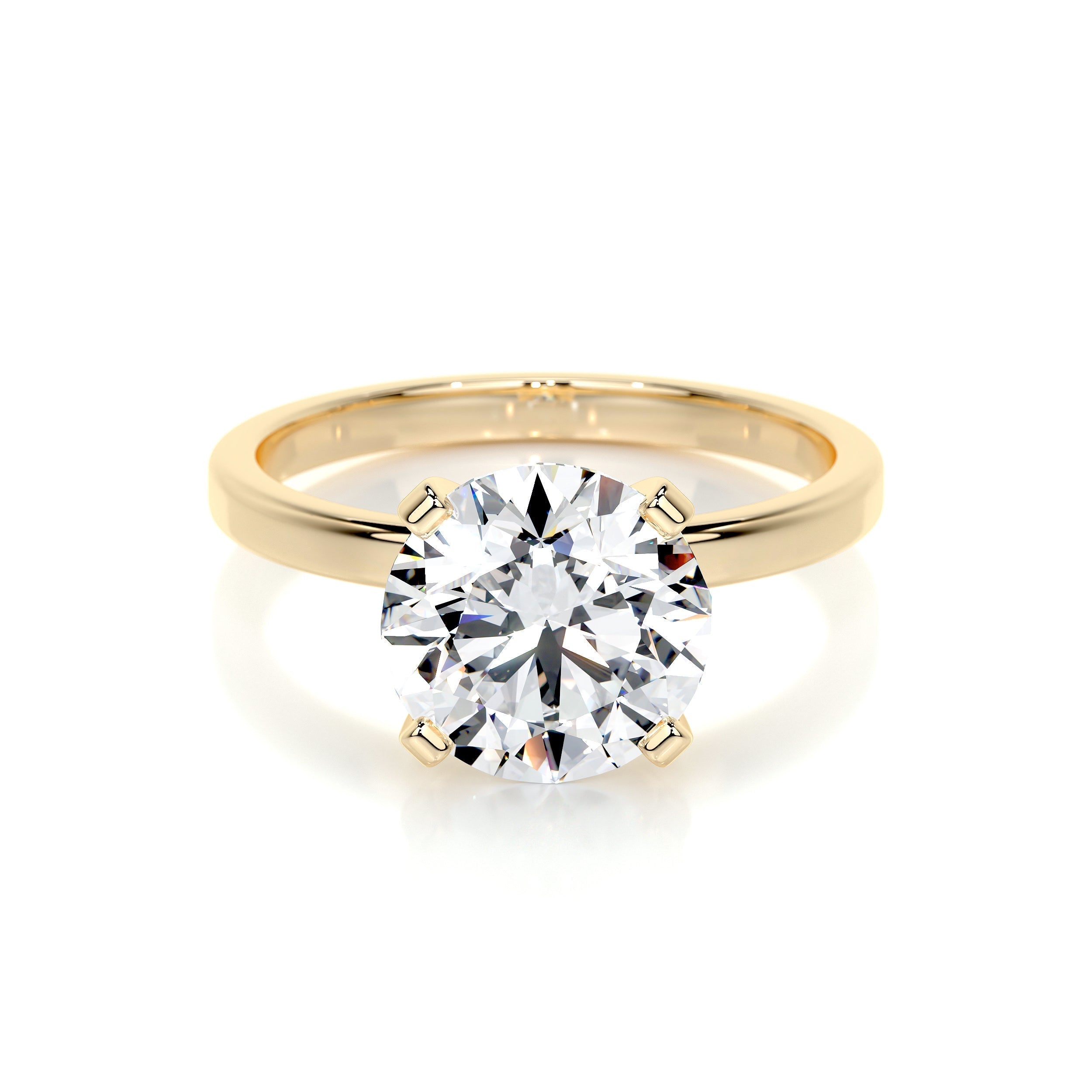 Jessica Lab Grown Diamond Ring   (3 Carat) -18K Yellow Gold