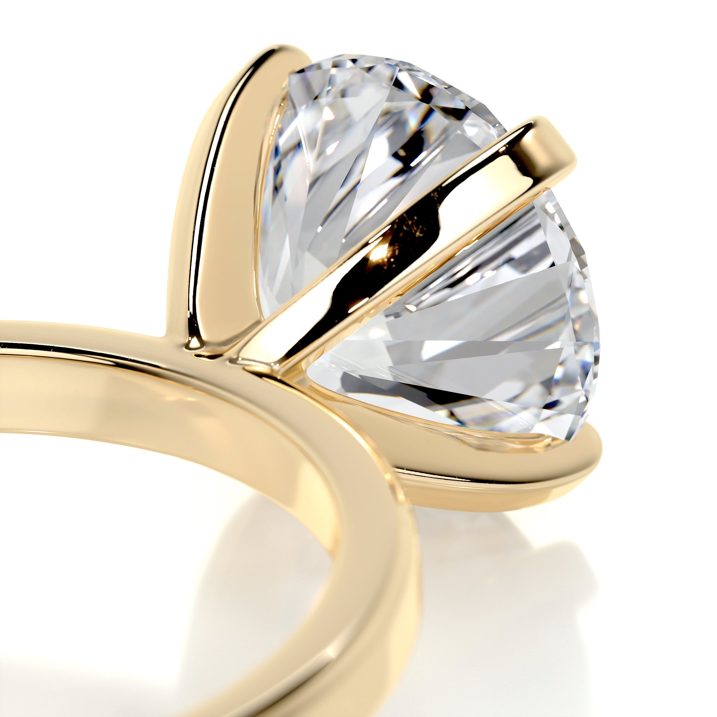 Jessica Diamond Engagement Ring -18K Yellow Gold - Main Stone 5.85 Carat