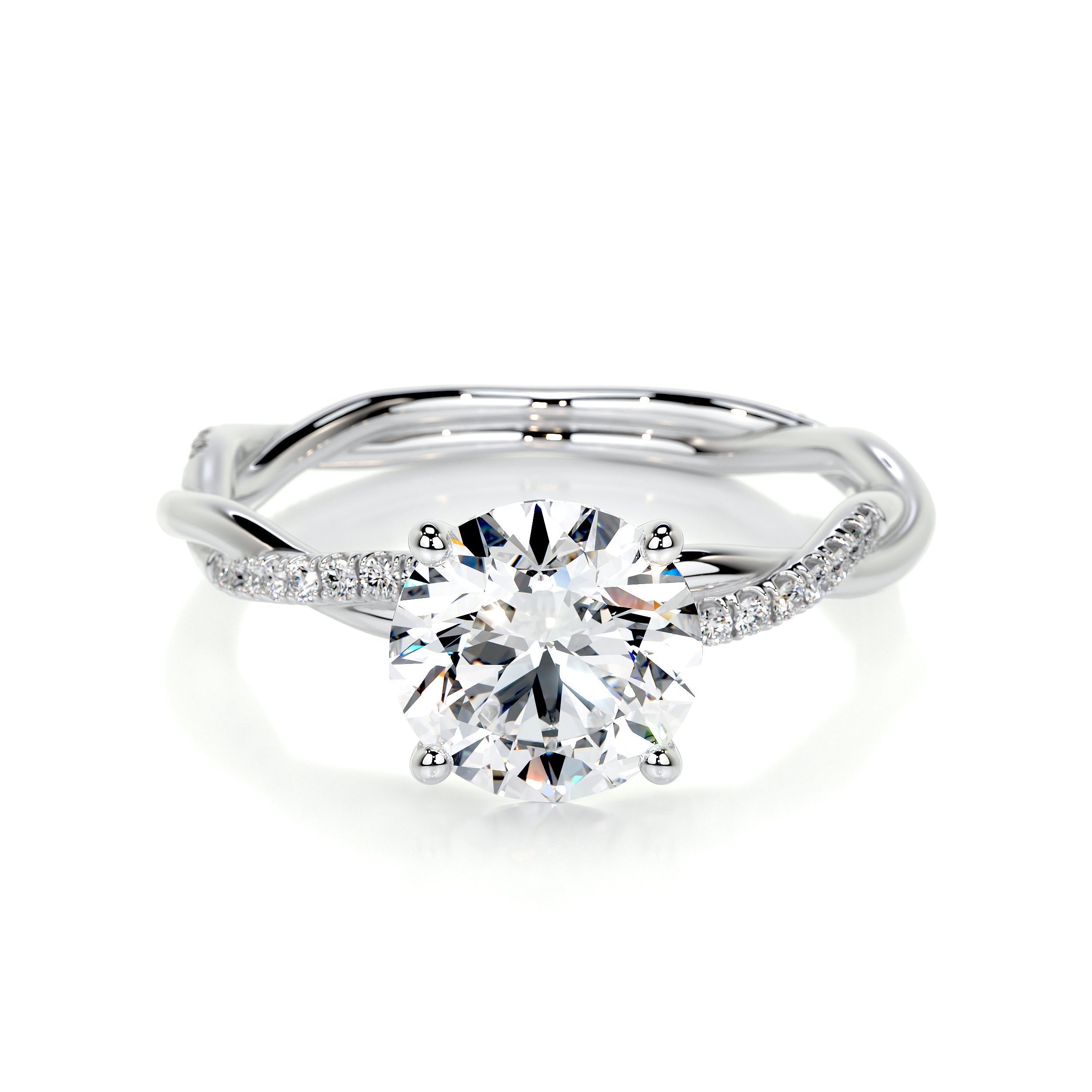 Crystal Lab Grown Diamond Ring   (1.8 Carat) -Platinum