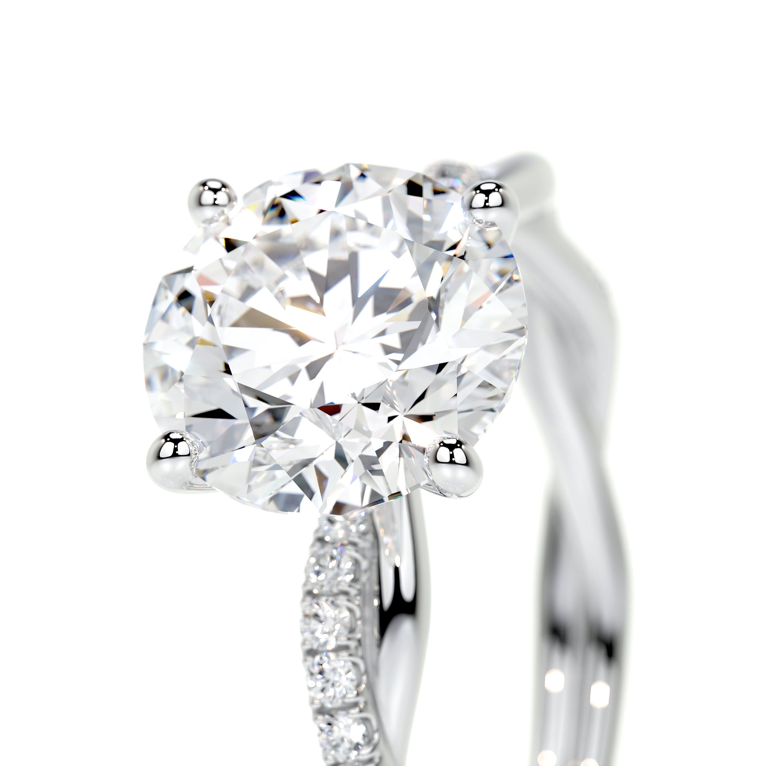 Crystal Lab Grown Diamond Ring   (1.8 Carat) -Platinum