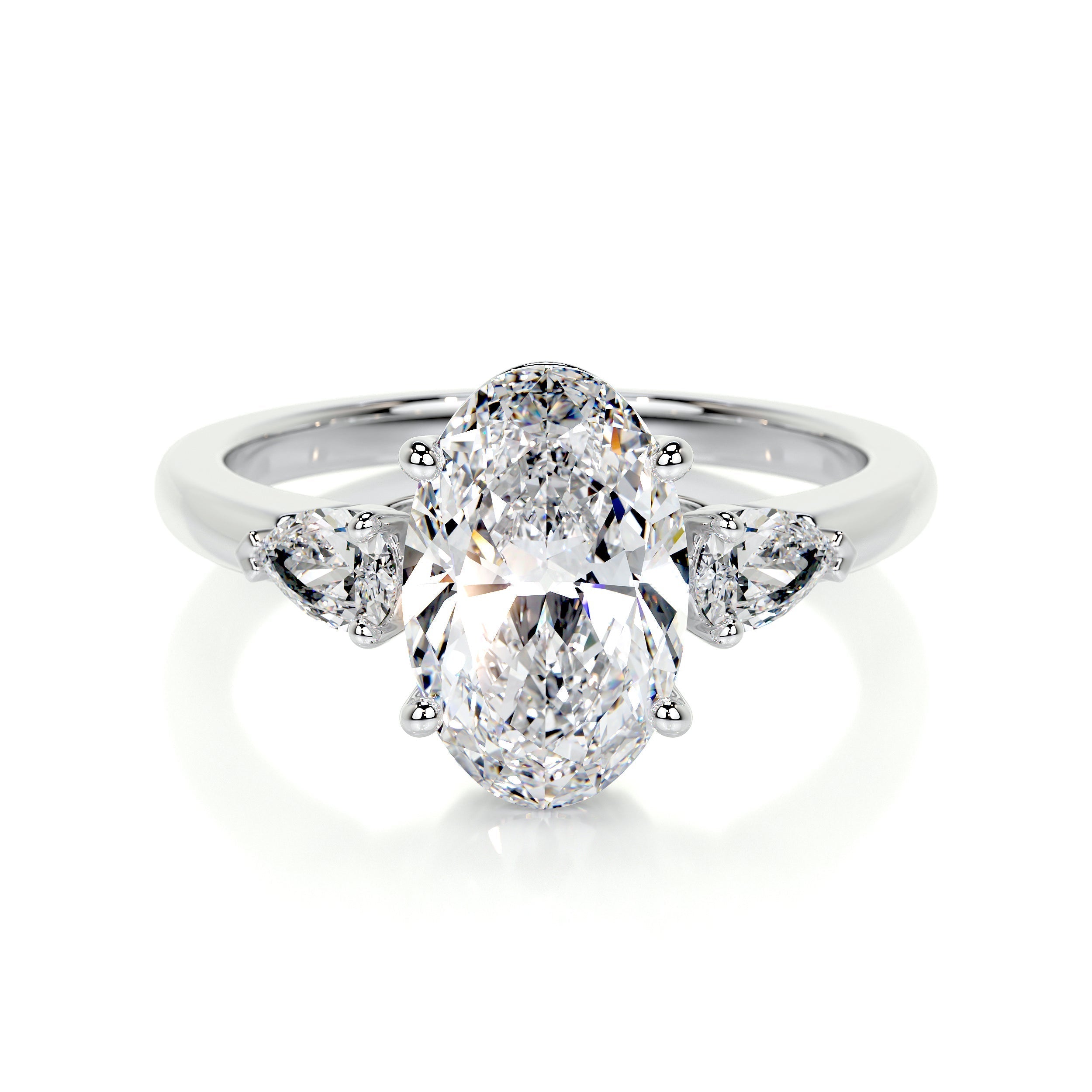 Kamala Lab Grown Diamond Ring   (3.3 Carat) -14K White Gold