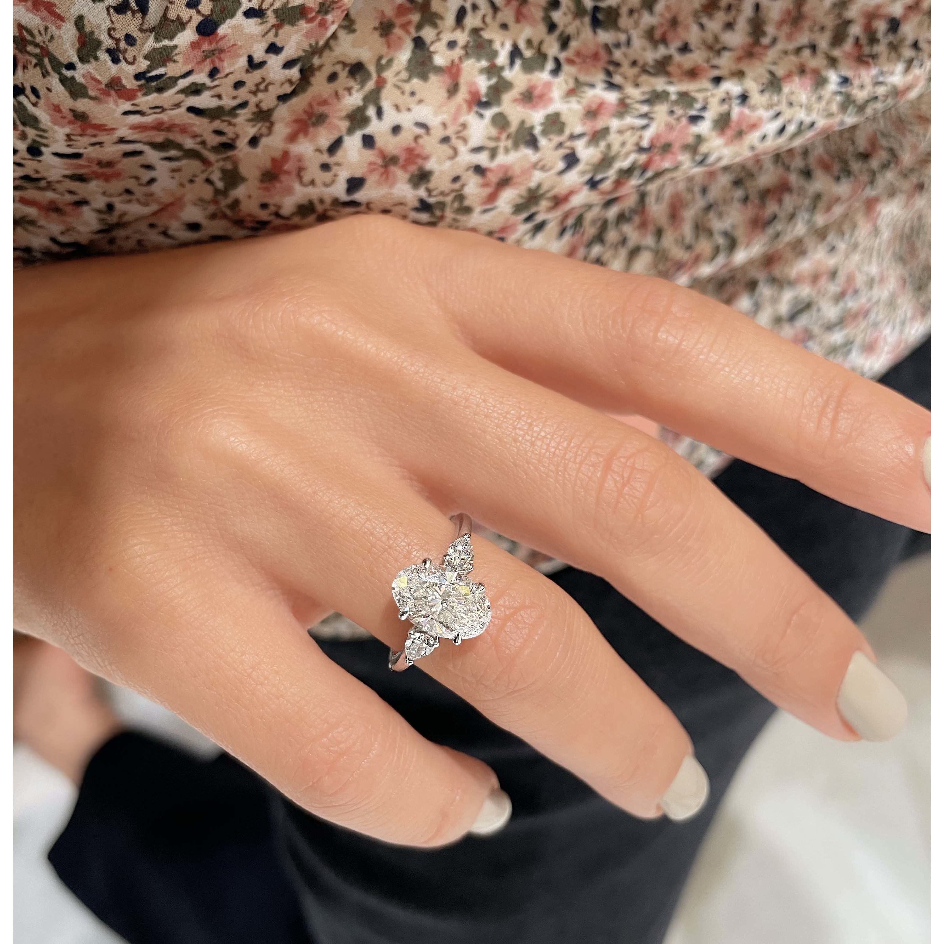 Kamala Diamond Engagement Ring -14K White Gold - Main Stone 2.05 Carat