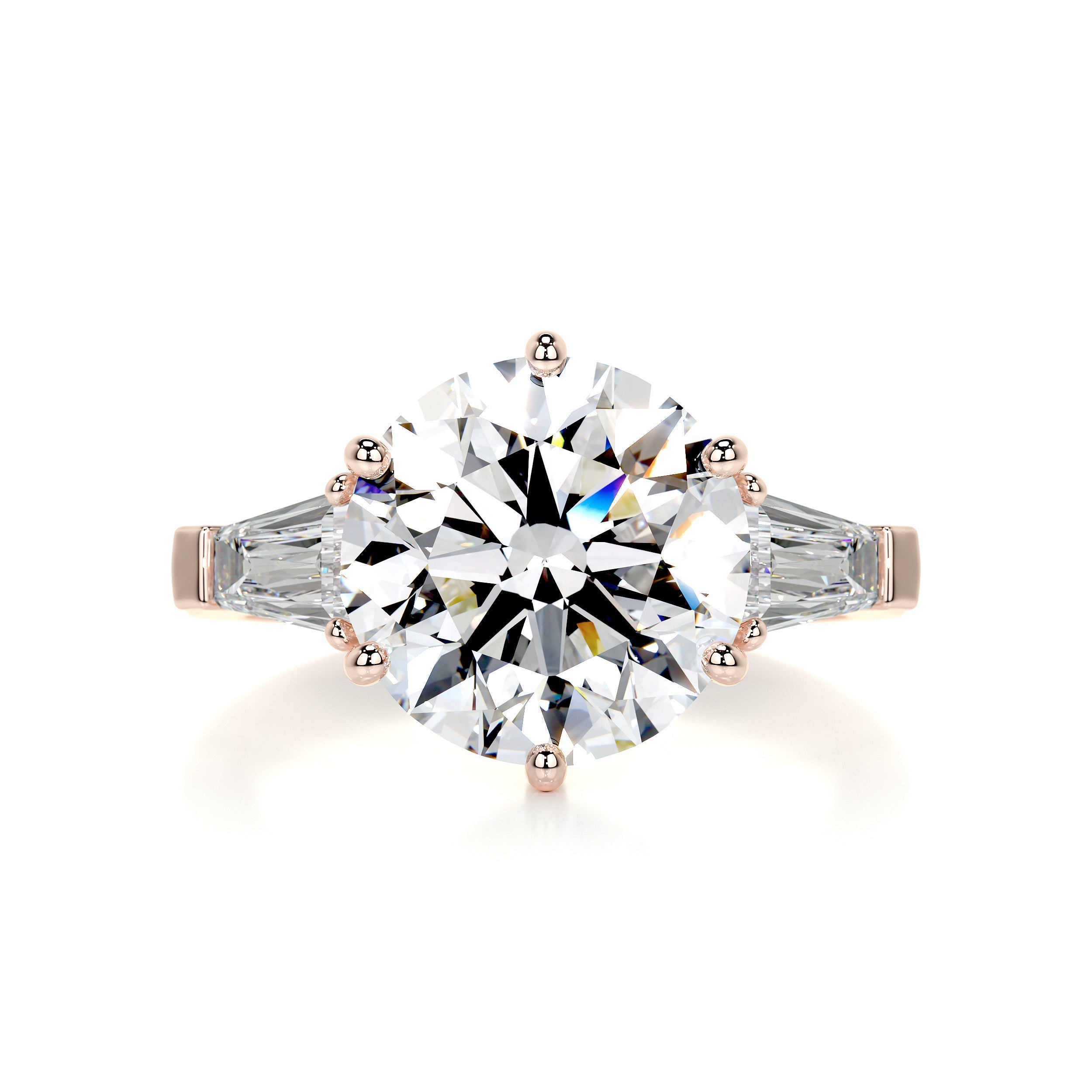 Skylar Diamond Engagement Ring -14K Rose Gold - Main Stone 5.85 Carat