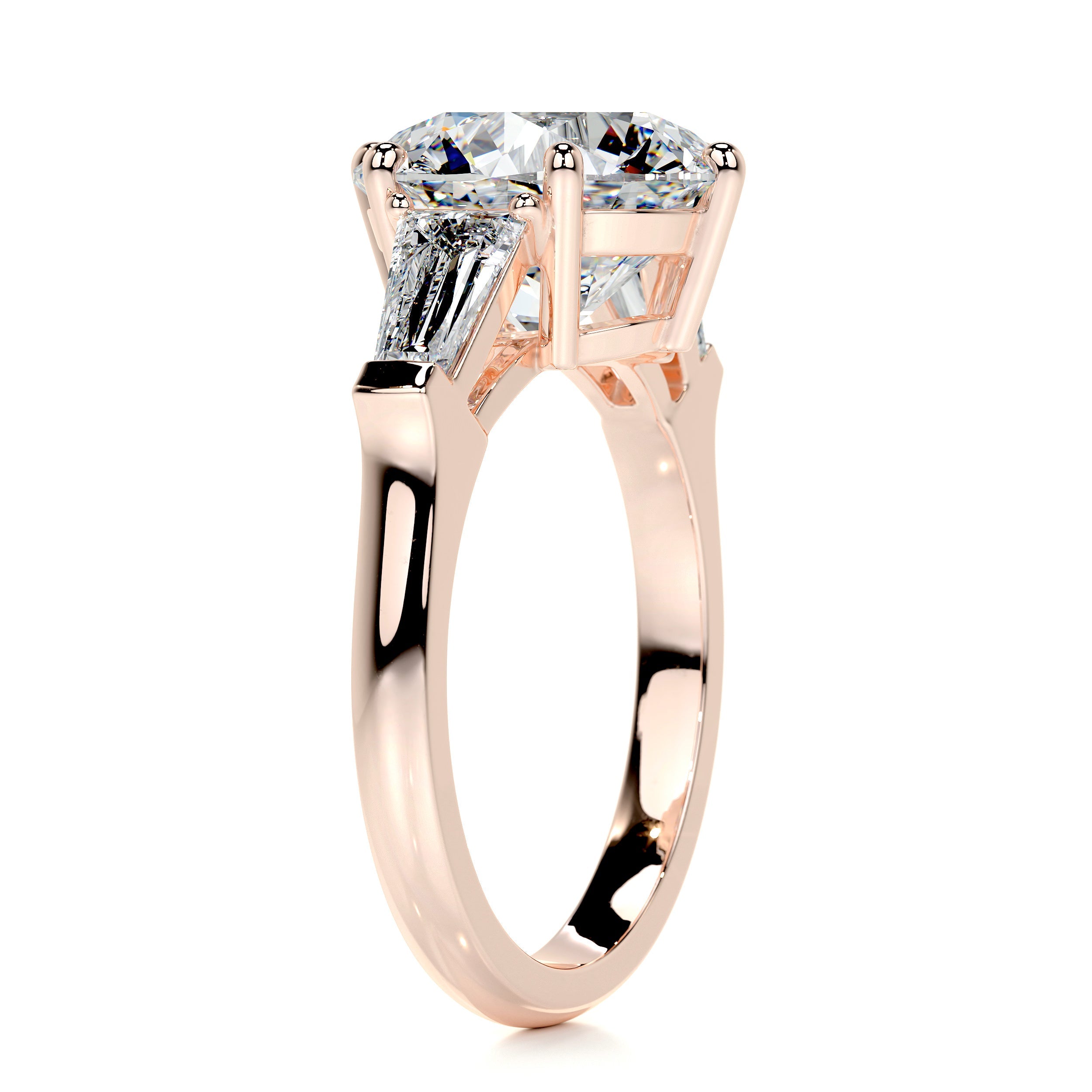 Skylar Diamond Engagement Ring -14K Rose Gold - Main Stone 5.85 Carat