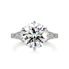 Skylar Diamond Engagement Ring -18K White Gold - Main Stone 5.85 Carat