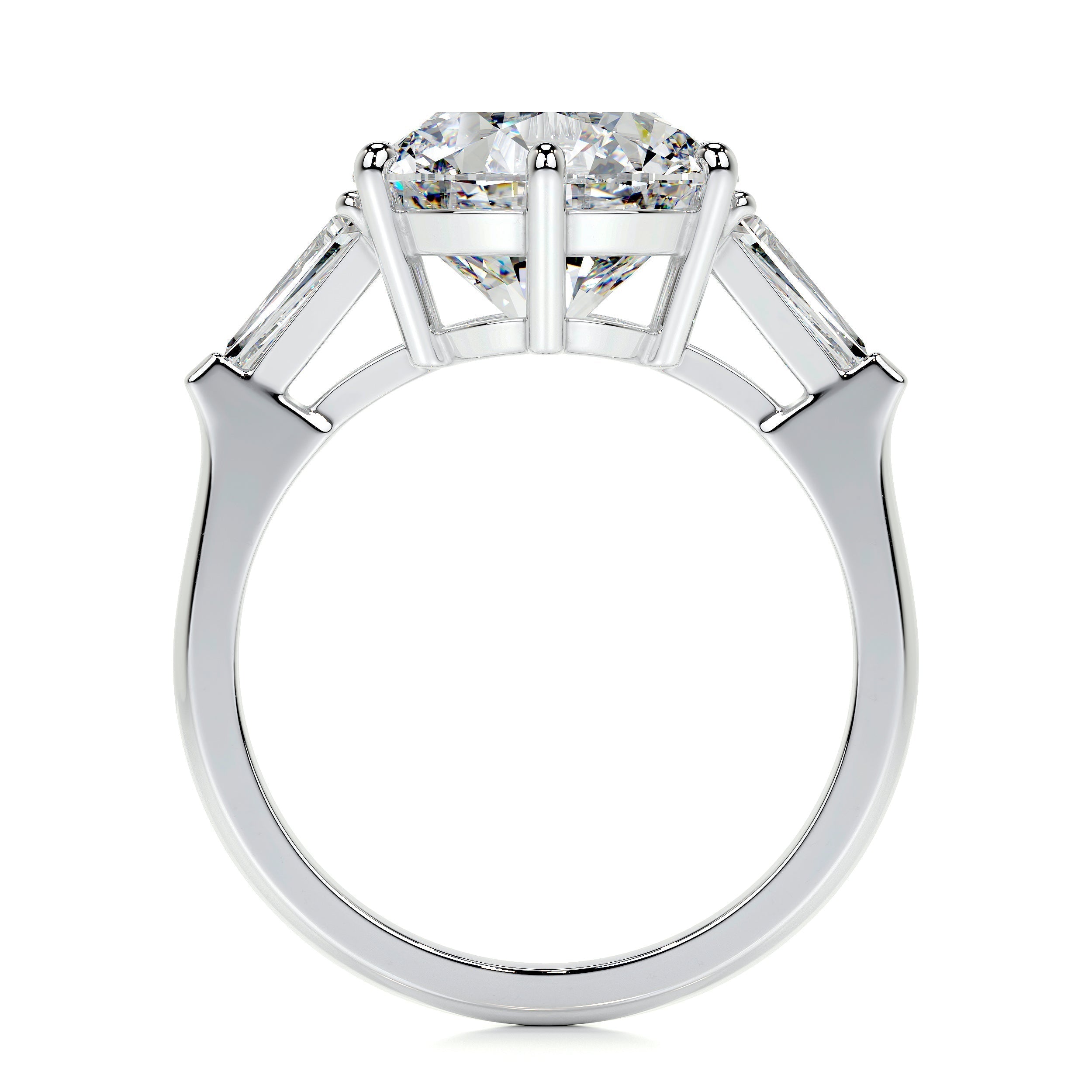 Skylar Moissanite And Diamonds Ring - Platinum (RTS)