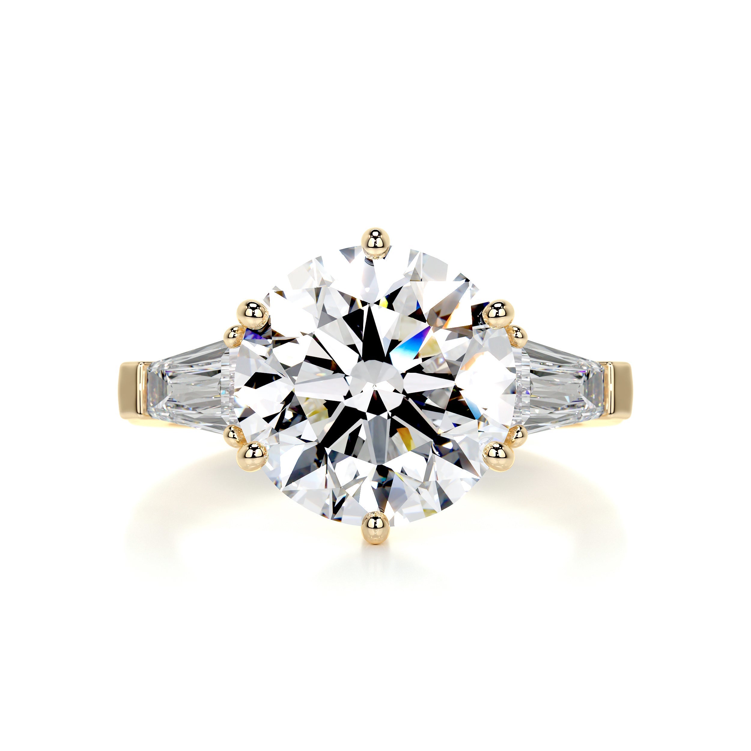 Skylar Diamond Engagement Ring -18K Yellow Gold - Main Stone 5.85 Carat