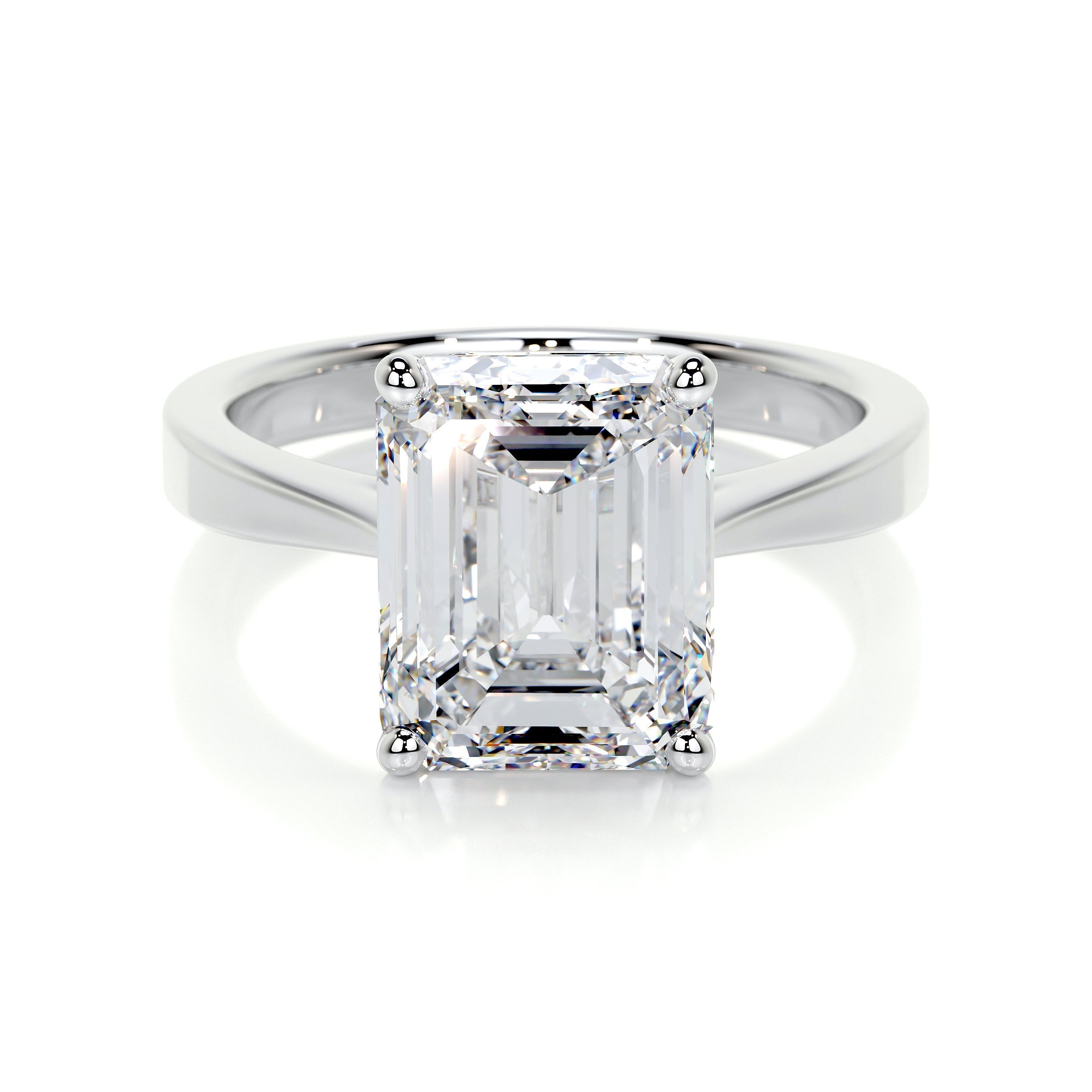 Mariana Lab Grown Diamond Ring   (4 Carat) -14K White Gold