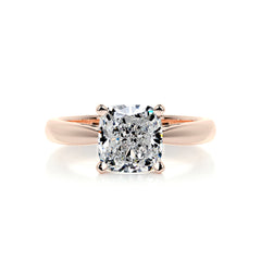 Diana Diamond Engagement Ring -14K Rose Gold - Main Stone 3.05 Carat